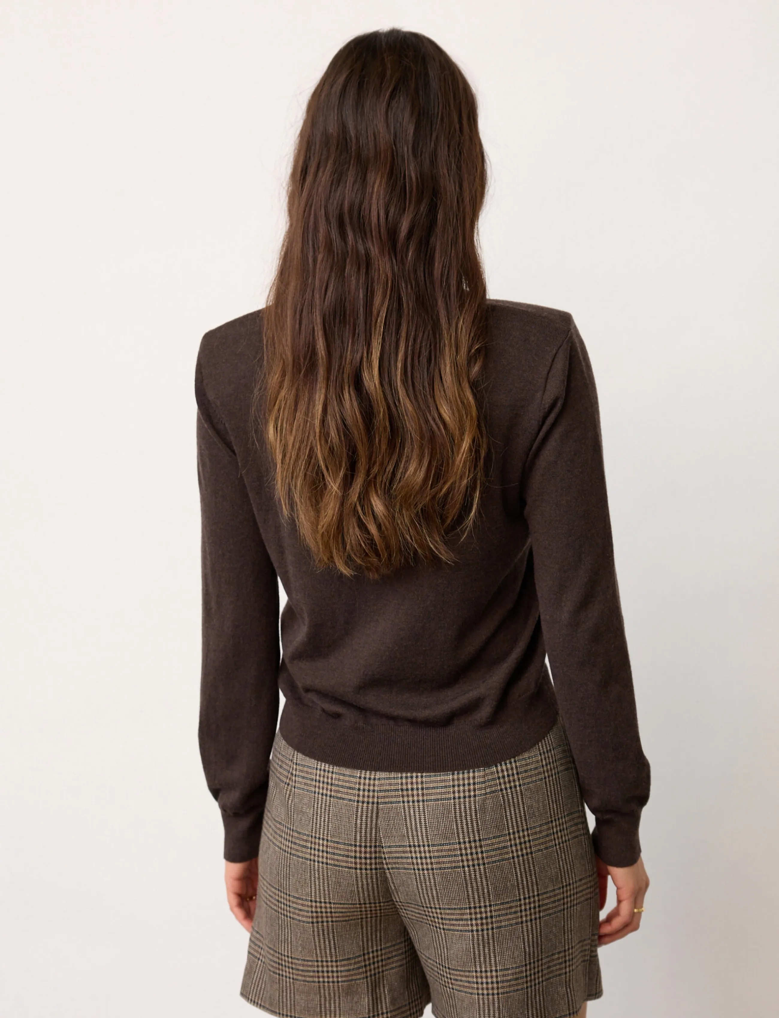 Co' Couture - CoryCC Padded Polo Knit - stickade tröjor - dark brown - 3