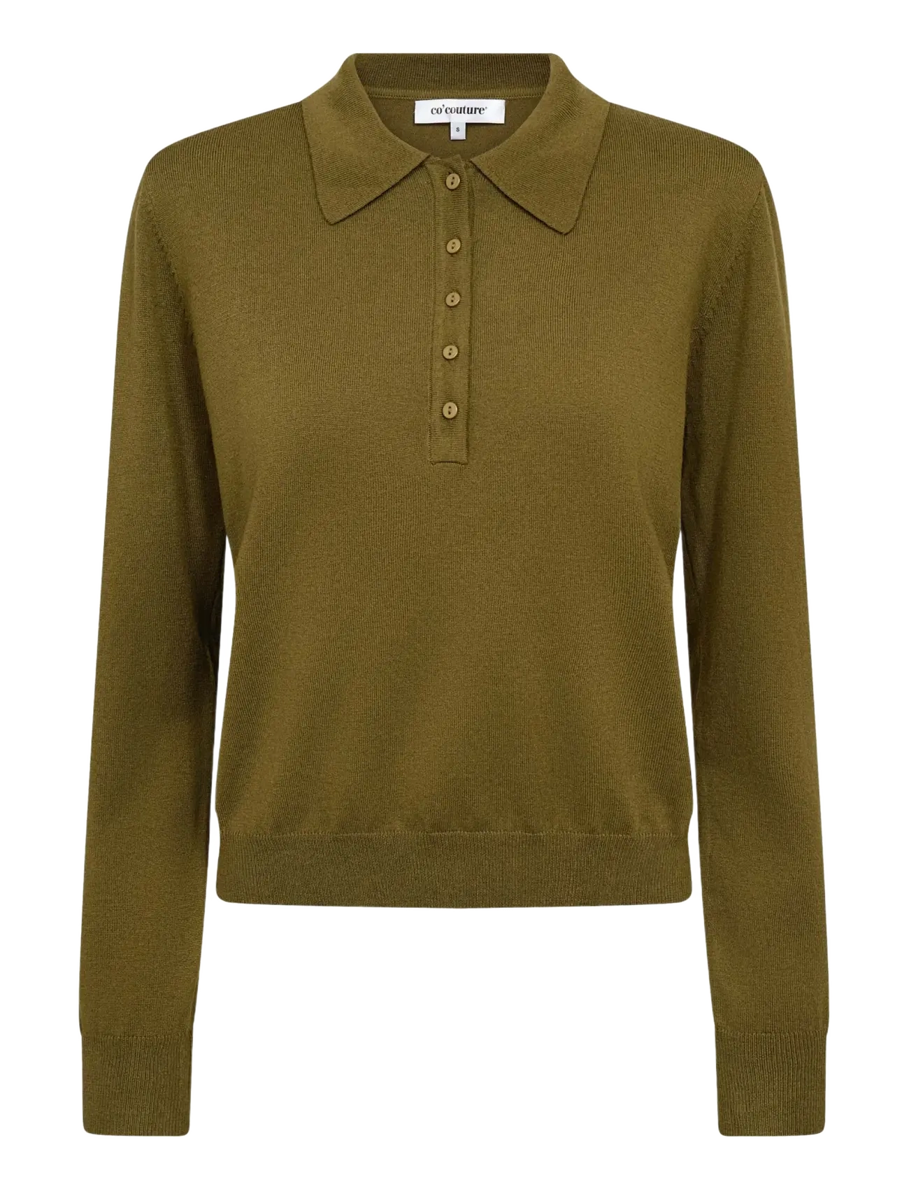 Co' Couture CoryCC Padded Polo Knit - Co' Couture - FERN GREEN / khaki/green