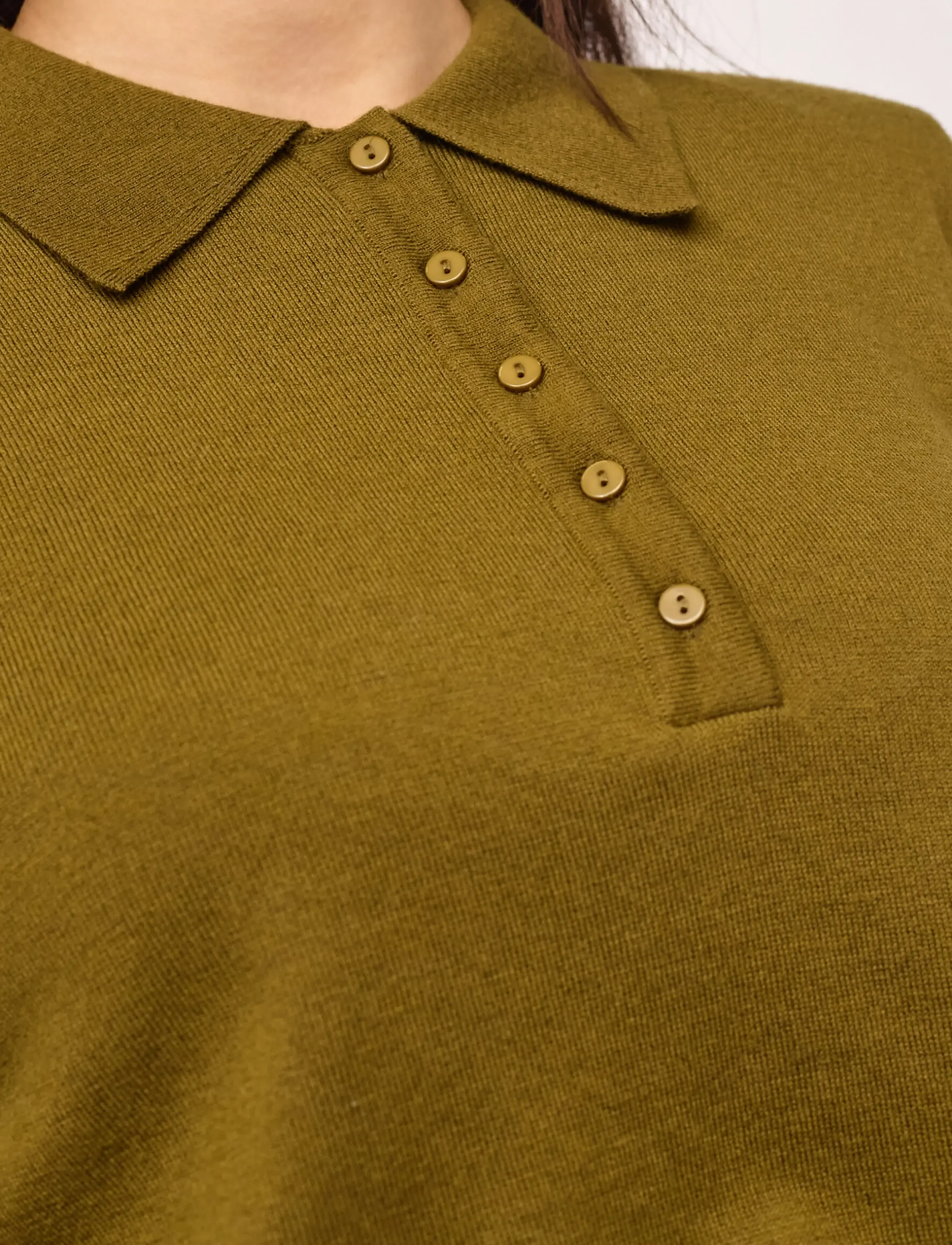 Co' Couture - CoryCC Padded Polo Knit - stickade tröjor - fern green - 5
