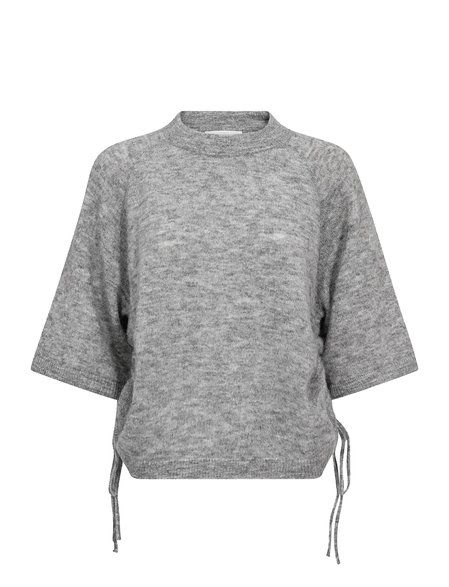 Co' Couture - NoomiCC String Knit - stickade tröjor - grey melange - 0