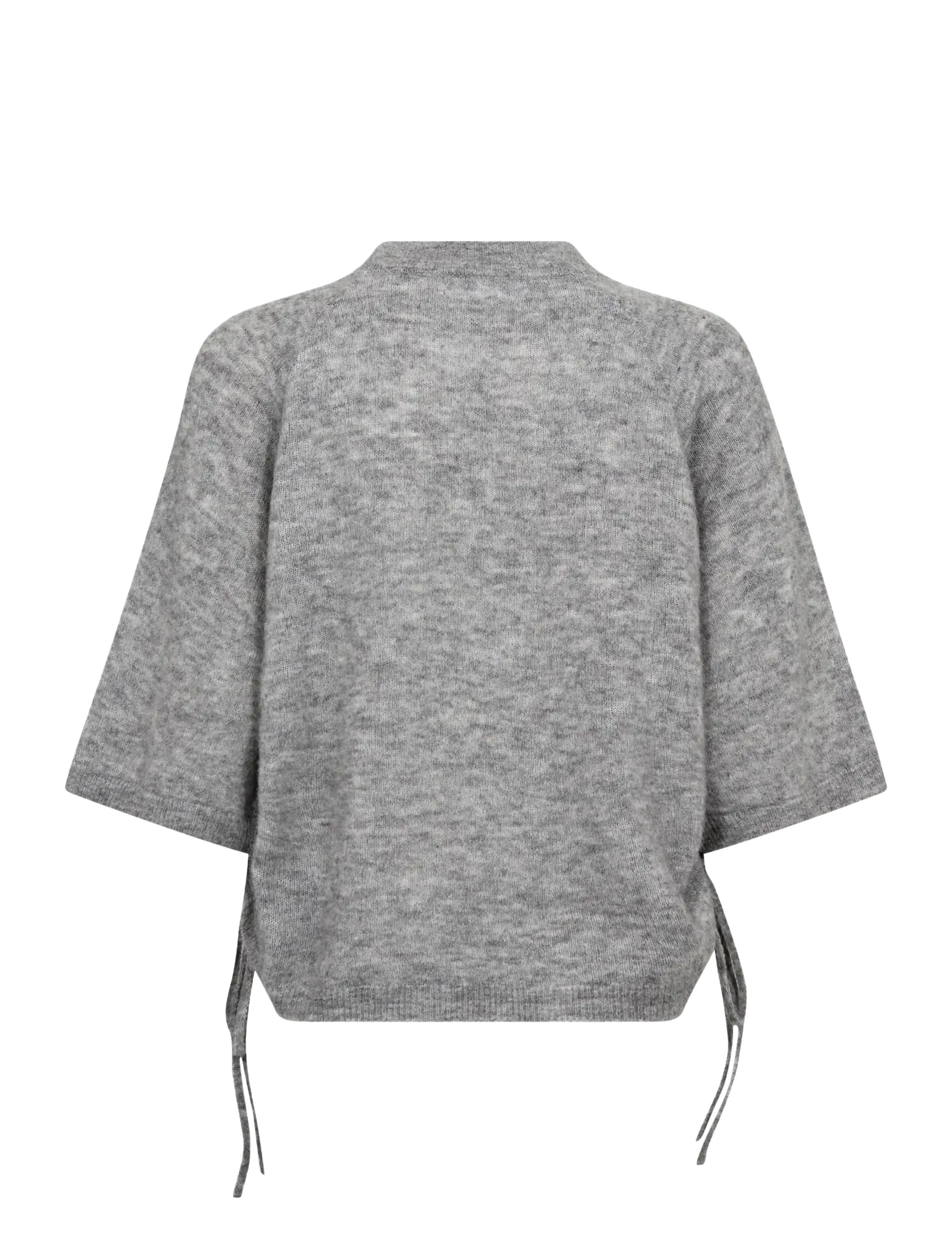 Co' Couture - NoomiCC String Knit - stickade tröjor - grey melange - 1