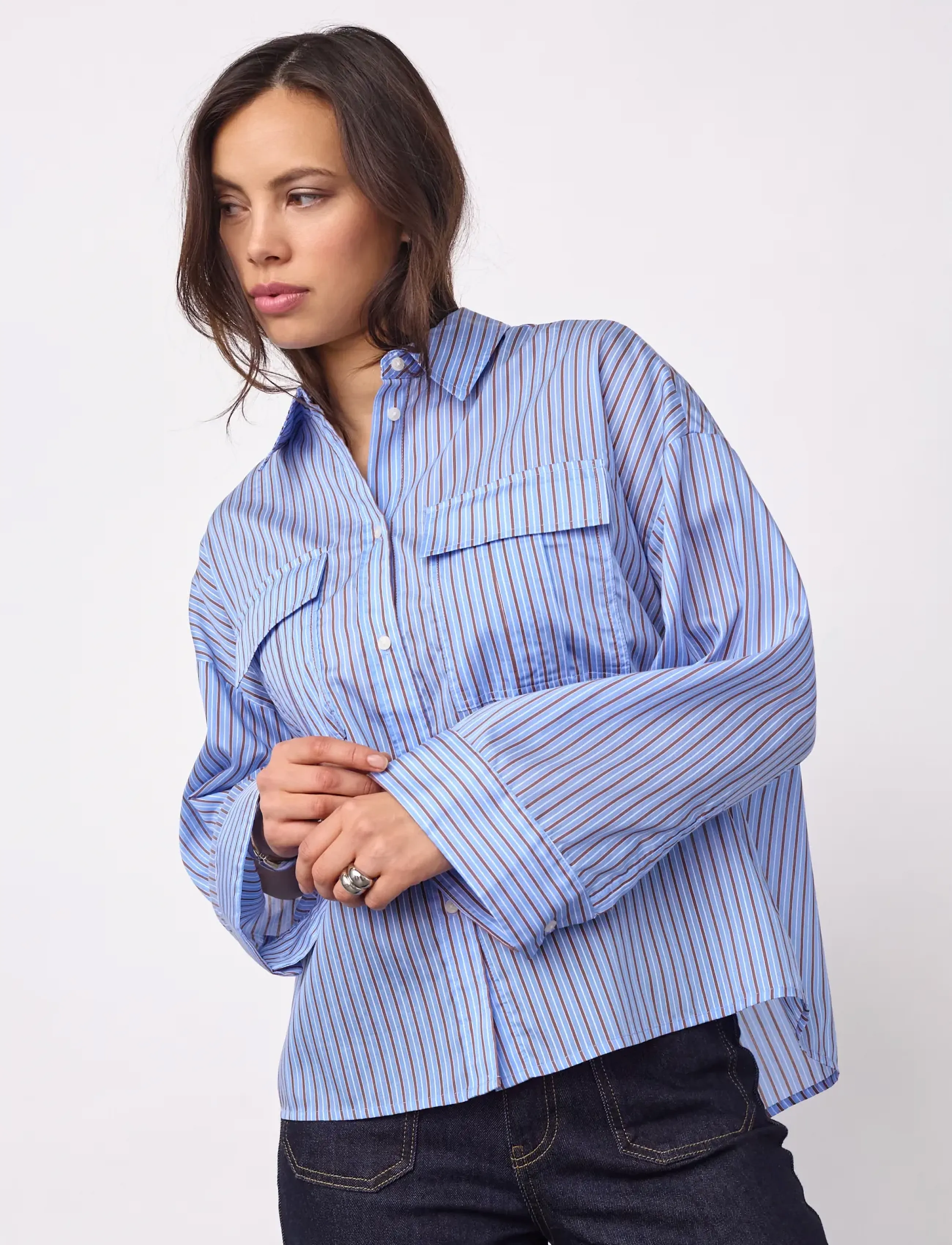 Co' Couture - AnicaCC LS Shirt - long-sleeved shirts - blue - 0