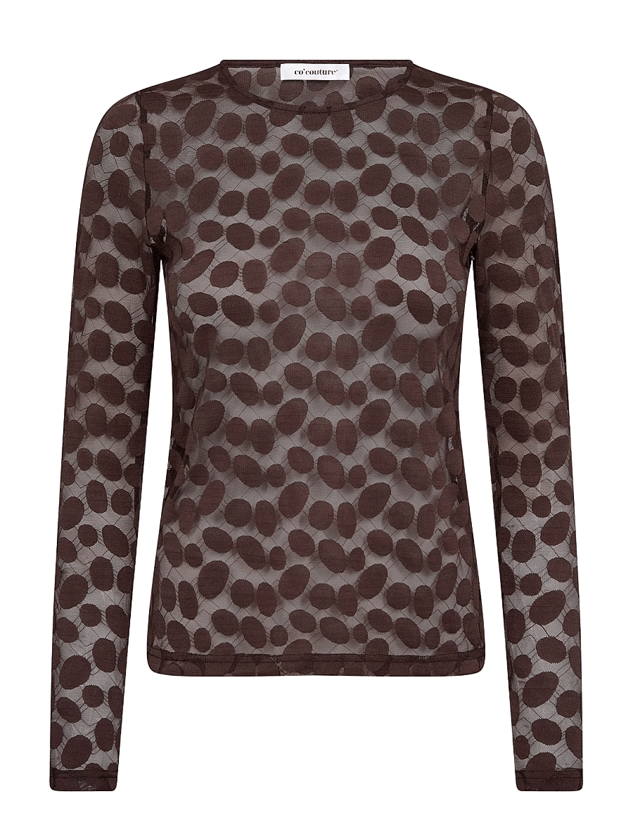 Co' Couture - PenolaCC O-Neck Blouse - langärmelige blusen - brown - 1