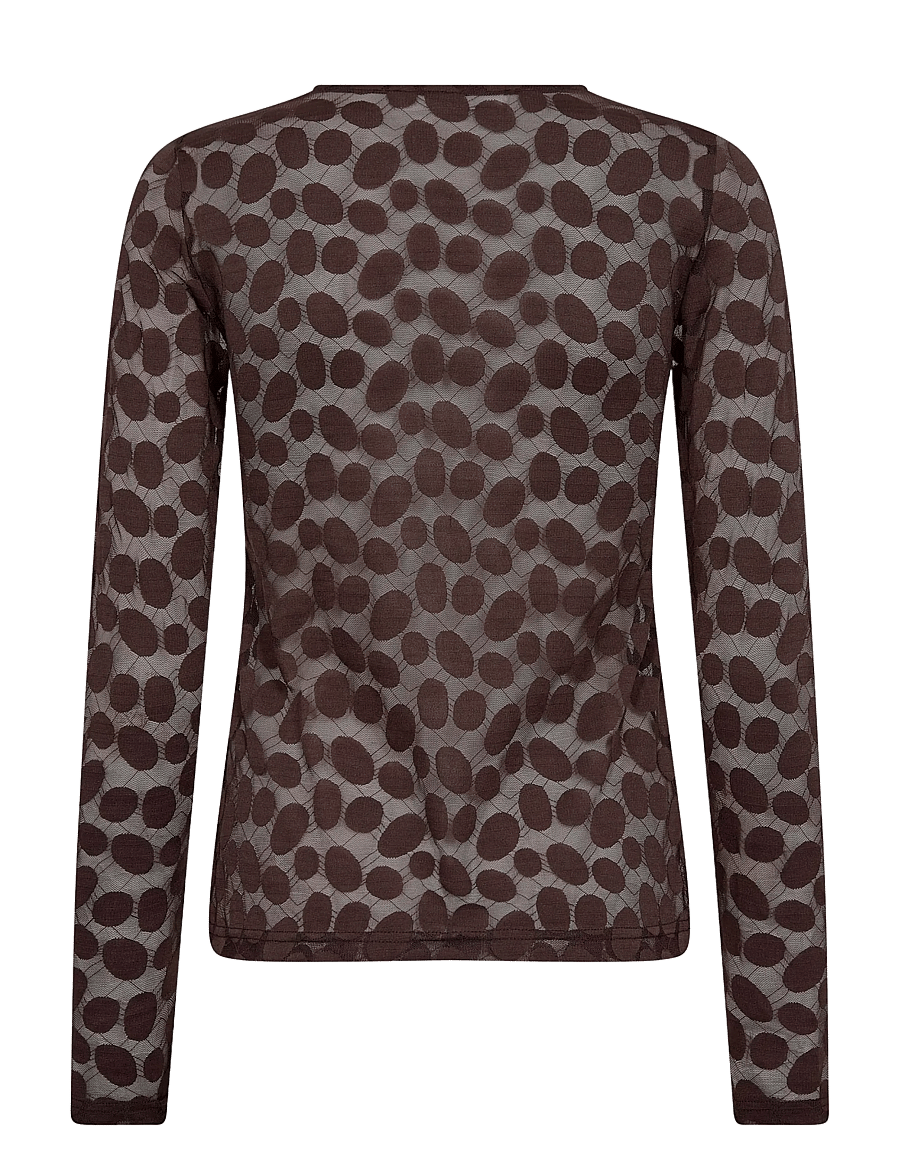 Co' Couture - PenolaCC O-Neck Blouse - langärmelige blusen - brown - 2
