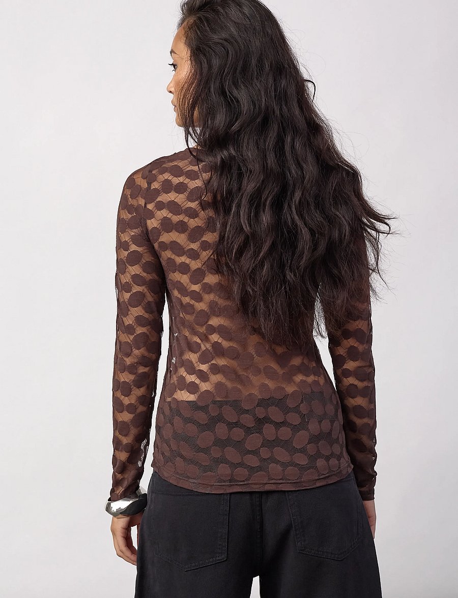 Co' Couture - PenolaCC O-Neck Blouse - langärmelige blusen - brown - 3