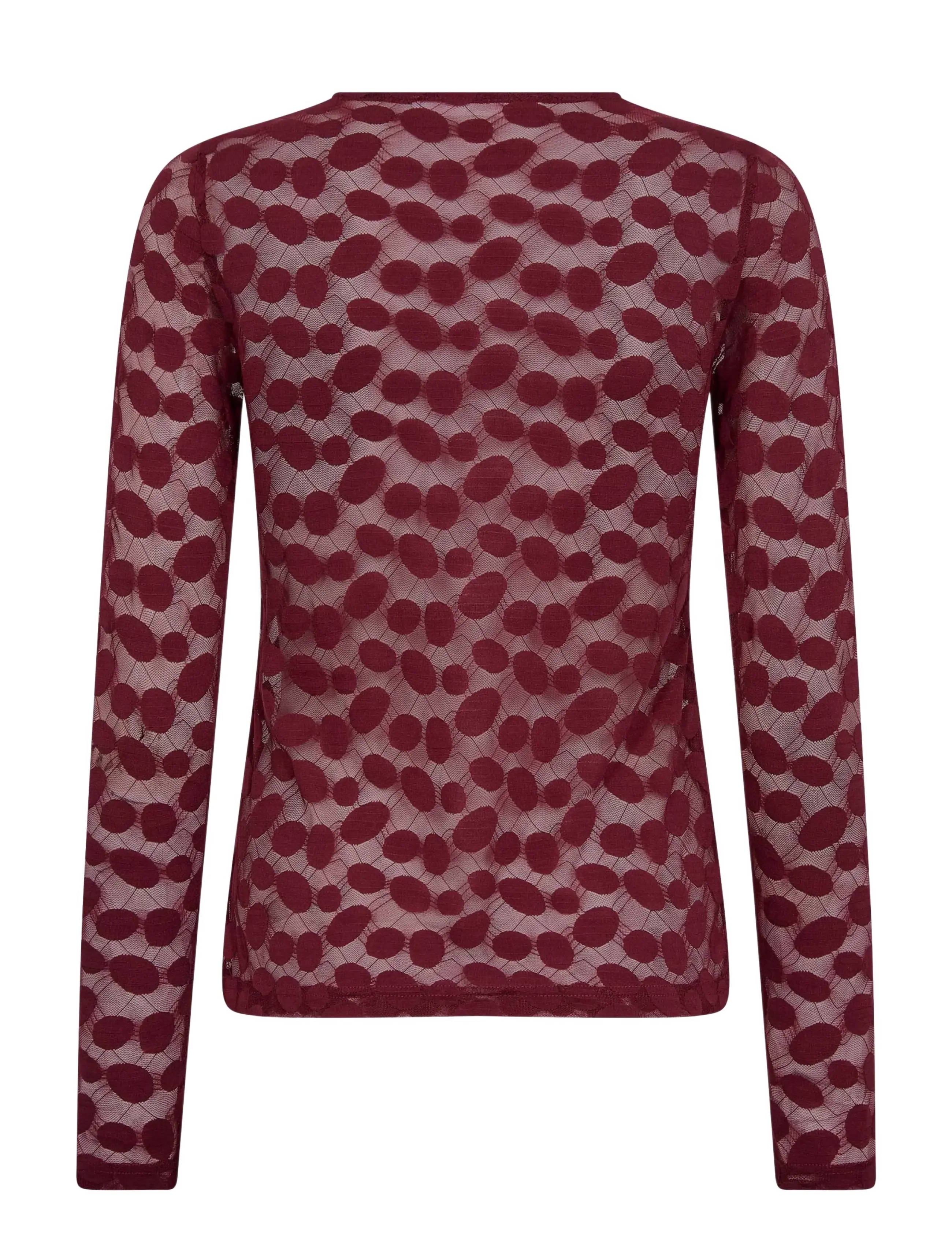 Co' Couture - PenolaCC O-Neck Blouse - langärmelige blusen - wine red - 2