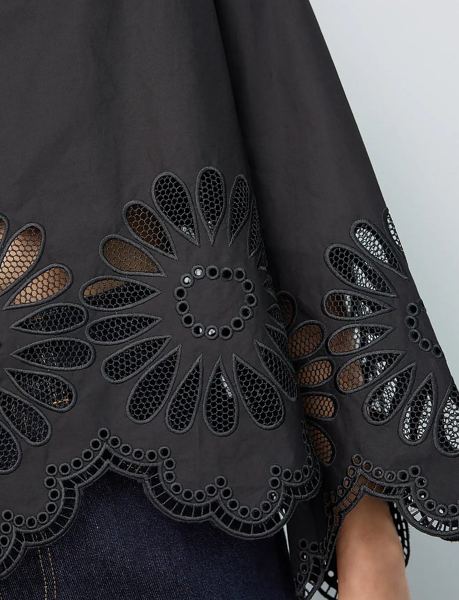 Co' Couture - MeliseCC Emb. LS Shirt - pikkade varrukatega särgid - black - 5