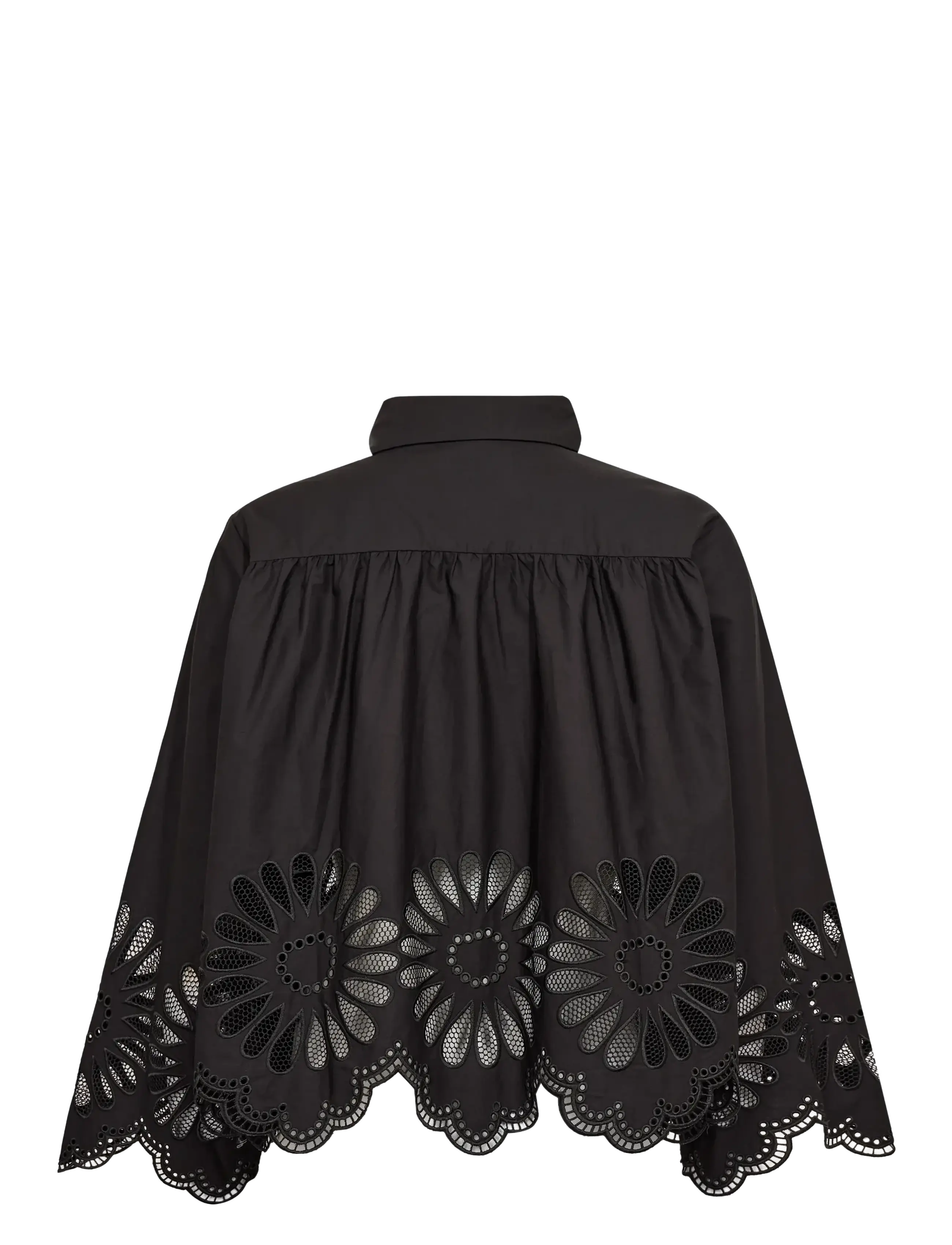 Co' Couture - MeliseCC Emb. LS Shirt - pikkade varrukatega särgid - black - 2