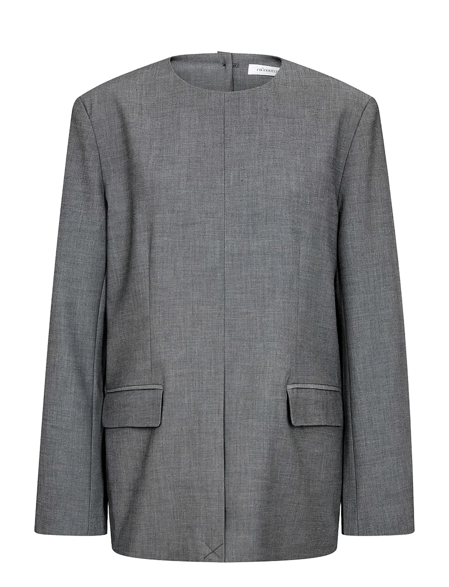 Co' Couture - JackyCC Blazer Blouse - oversize pintsakud - mid grey - 1
