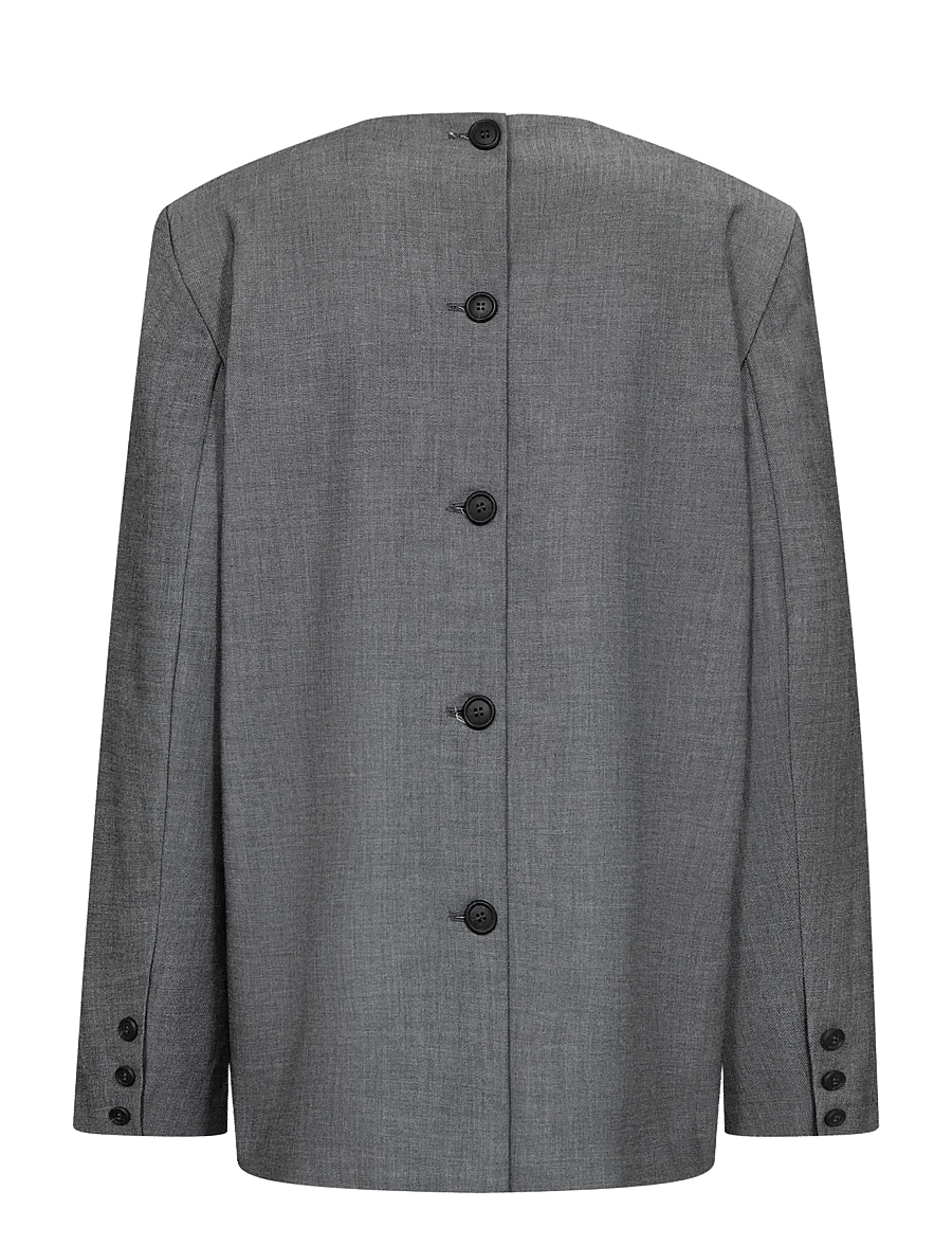 Co' Couture - JackyCC Blazer Blouse - oversize pintsakud - mid grey - 2
