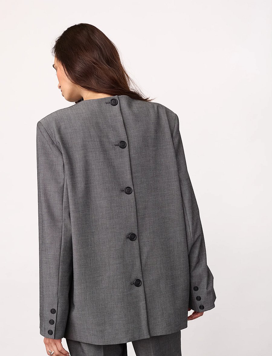 Co' Couture - JackyCC Blazer Blouse - oversize pintsakud - mid grey - 3