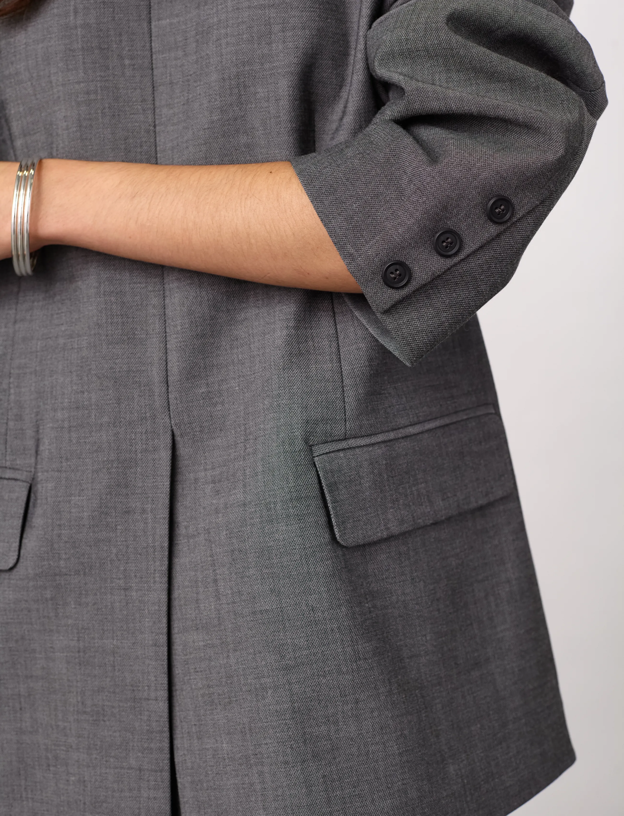 Co' Couture - JackyCC Blazer Blouse - oversize pintsakud - mid grey - 5