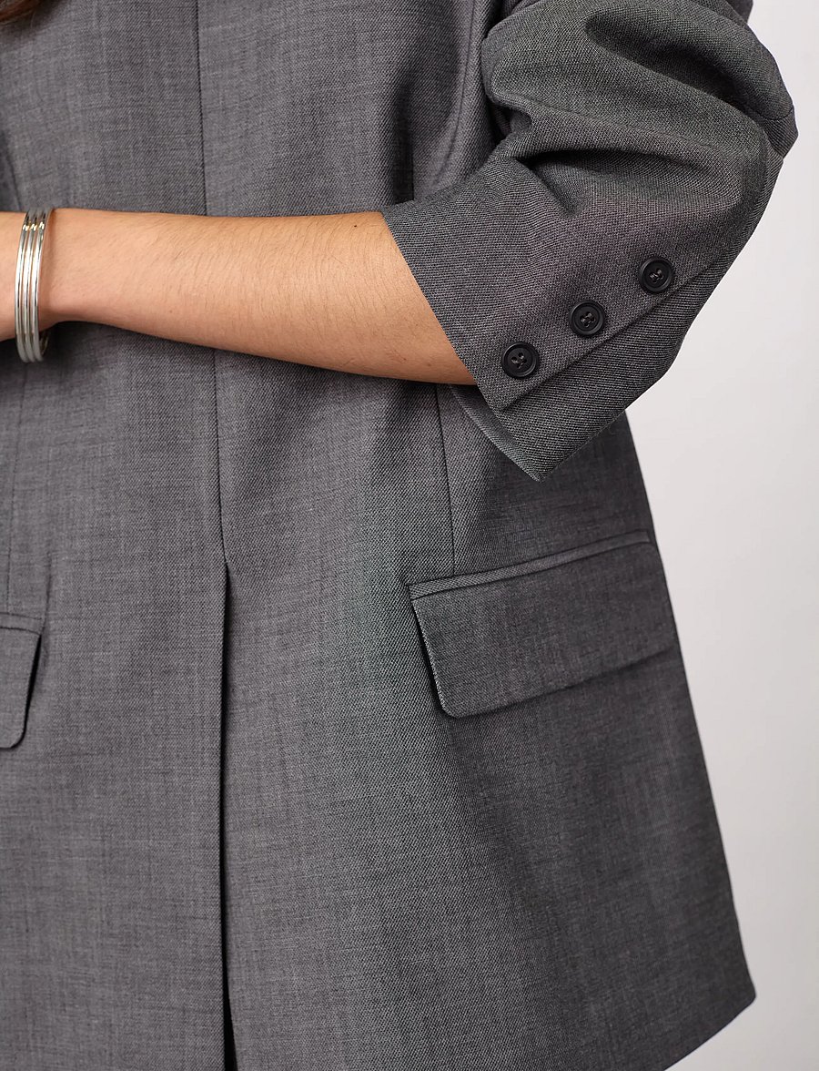 Co' Couture - JackyCC Blazer Blouse - oversize pintsakud - mid grey - 5