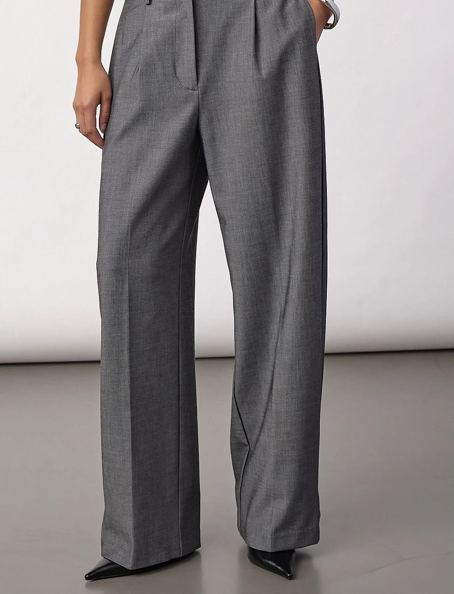 Co' Couture - JackyCC Pleat Pants - anzugshosen - mid grey - 0