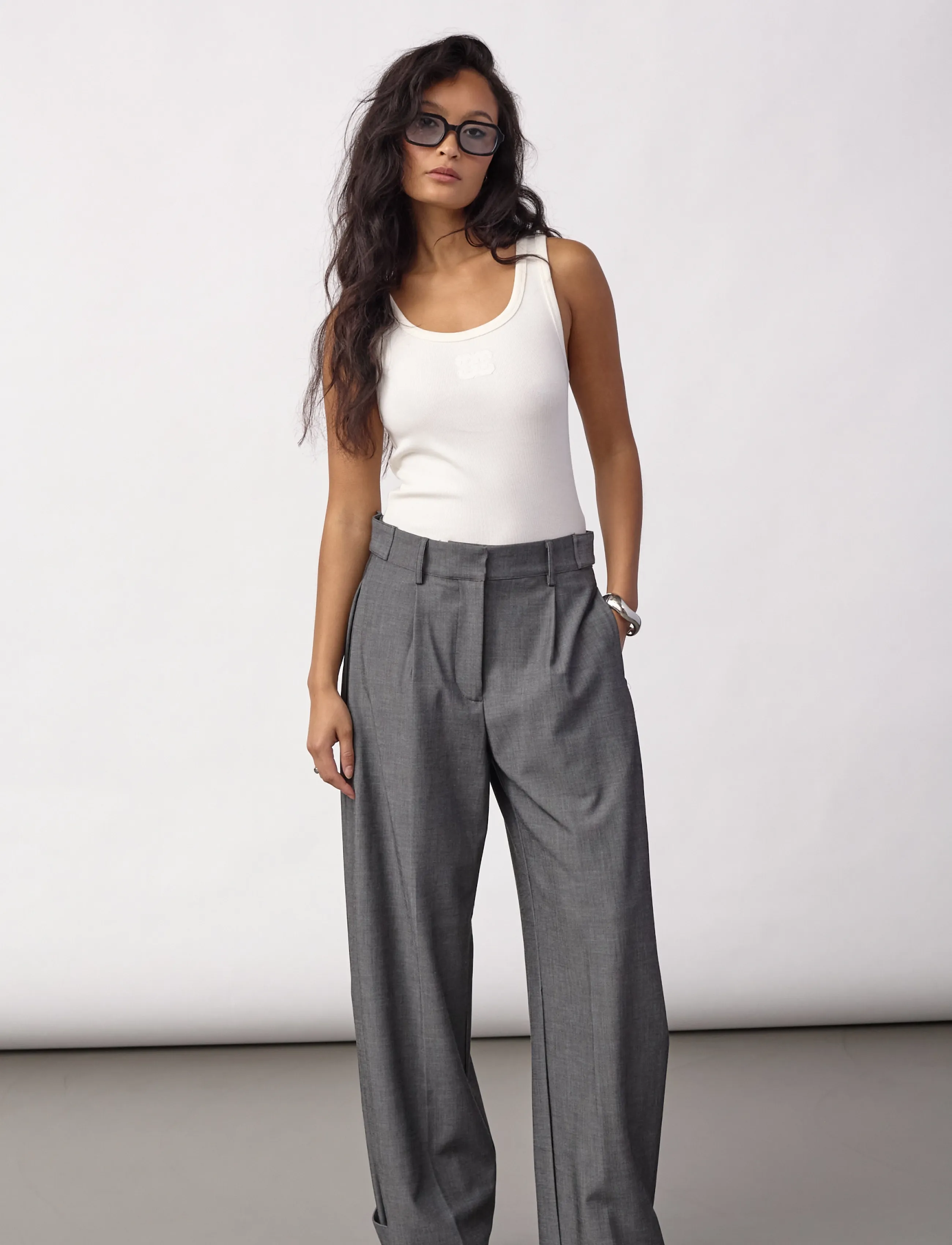 Co' Couture - JackyCC Pleat Pants - anzugshosen - mid grey - 4