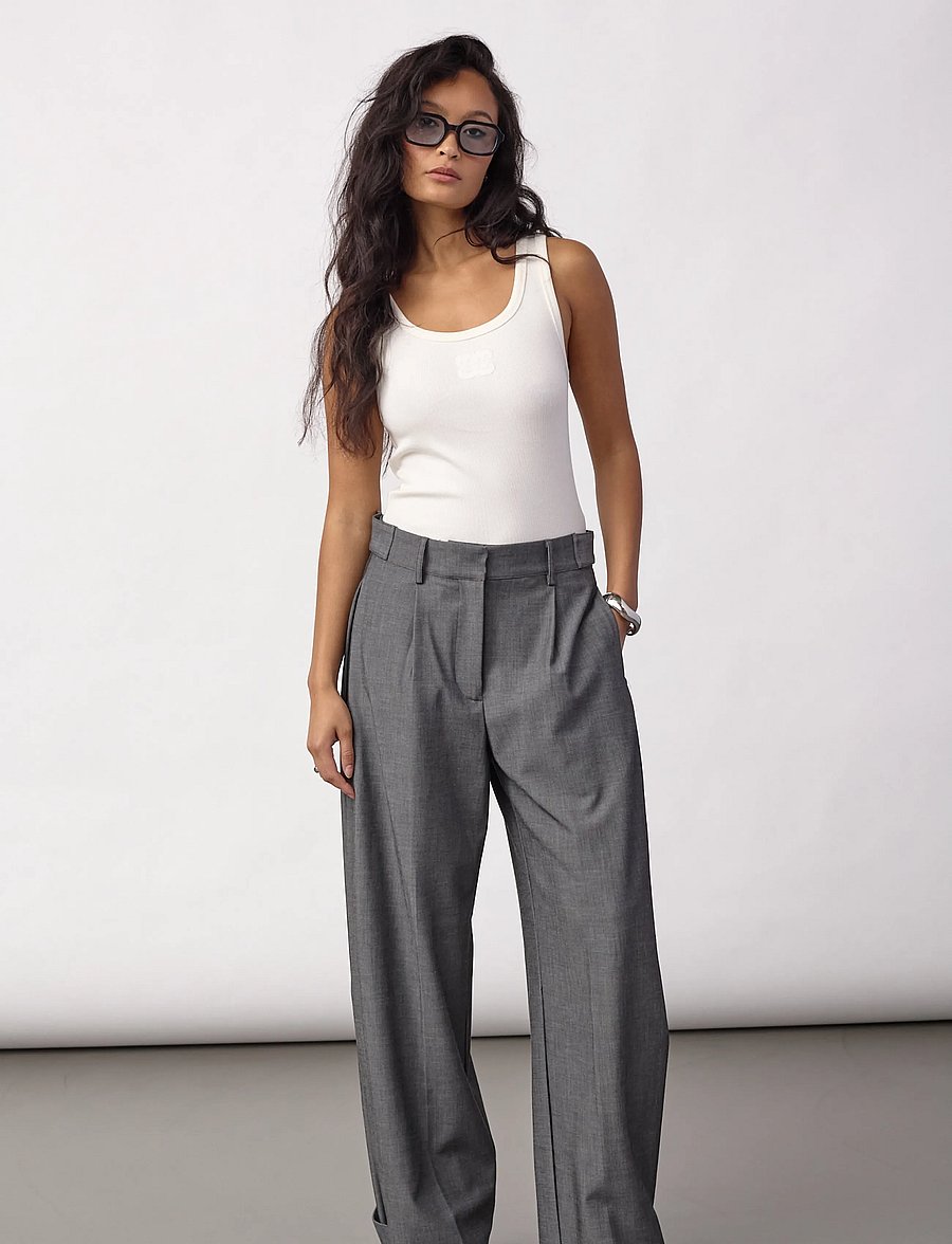 Co' Couture - JackyCC Pleat Pants - anzugshosen - mid grey - 4