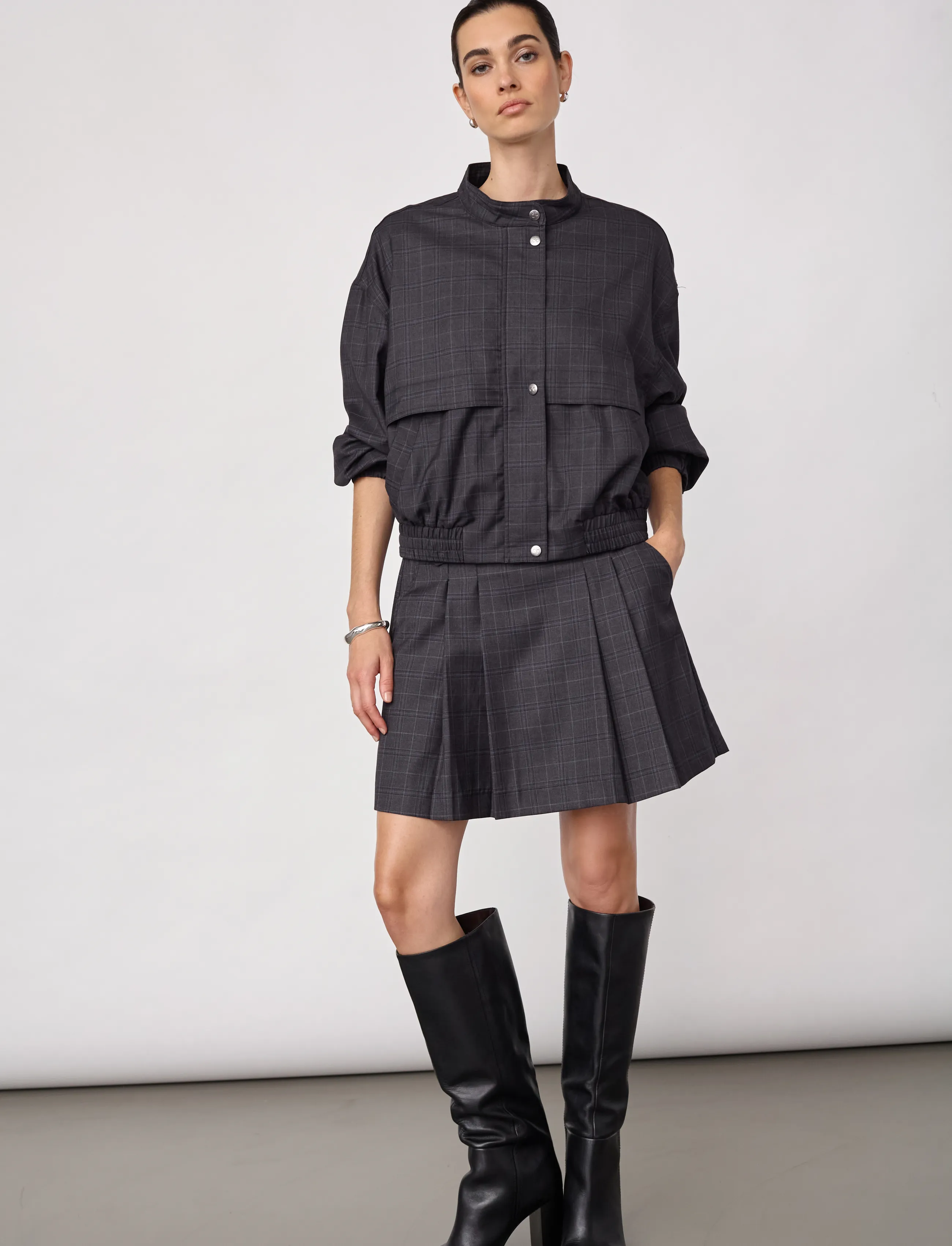Co' Couture - EloraCC Check Jacket - bomberjakid - dark grey - 4