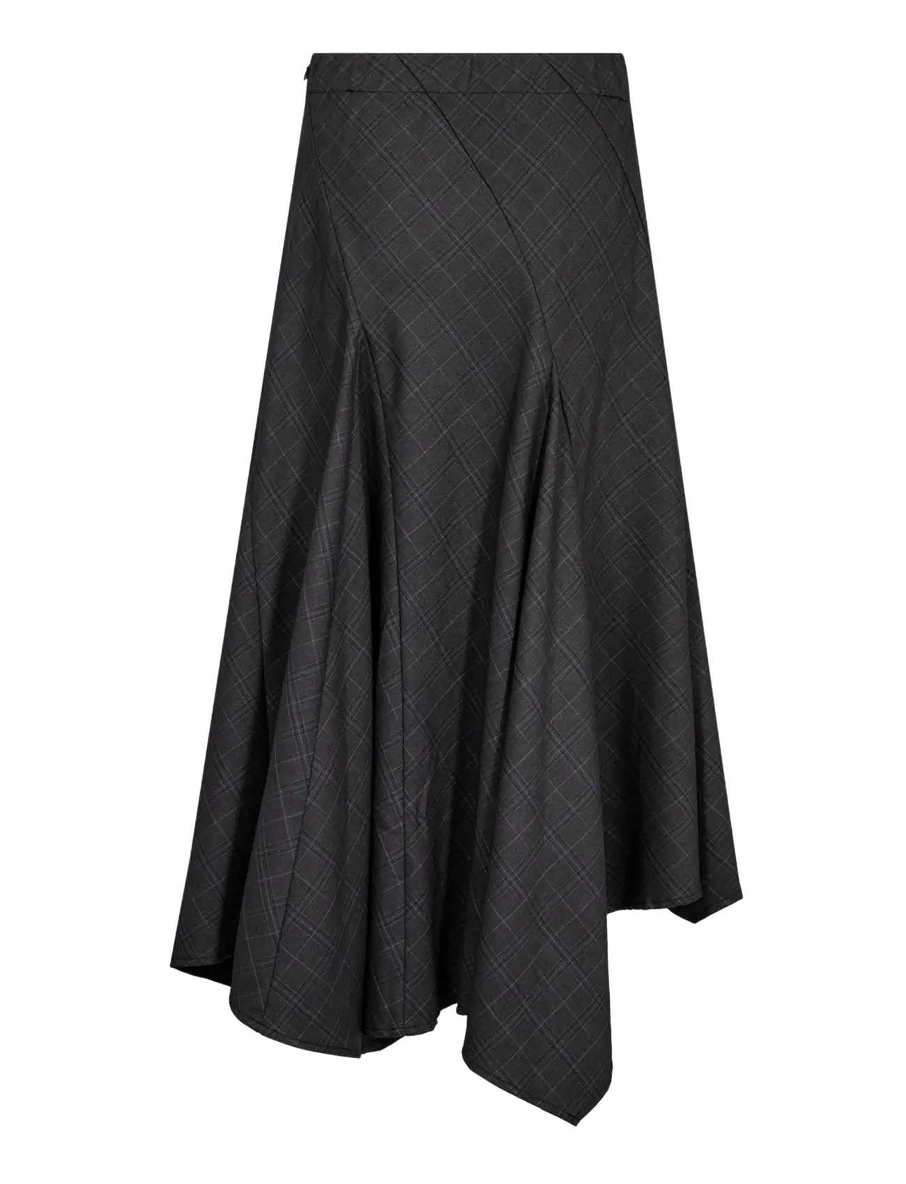 Co' Couture - EloraCC Check Asym Skirt - midi nederdele - dark grey - 2