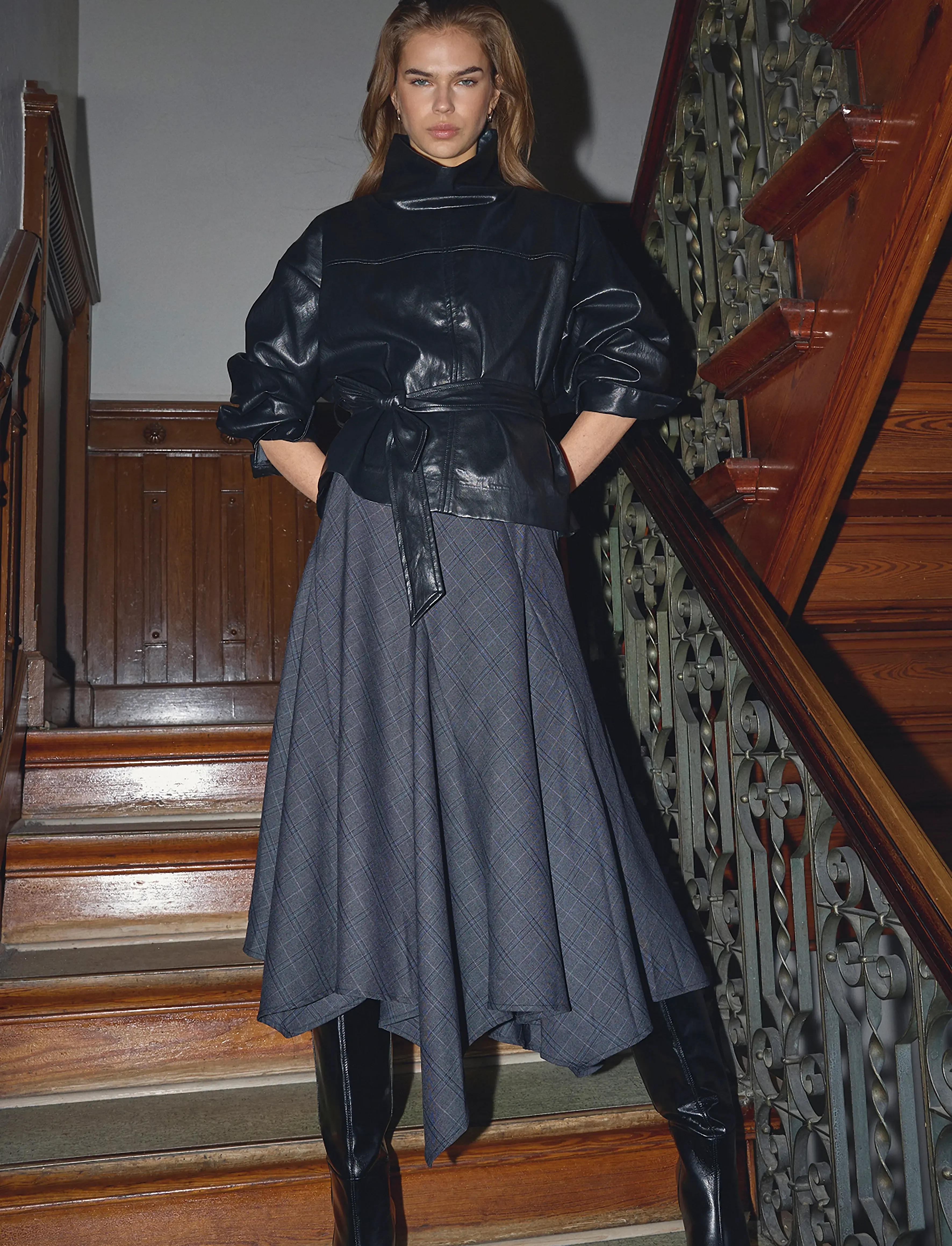 Co Couture Eloracc Check Asym Skirt midikjolar dam – bild 5