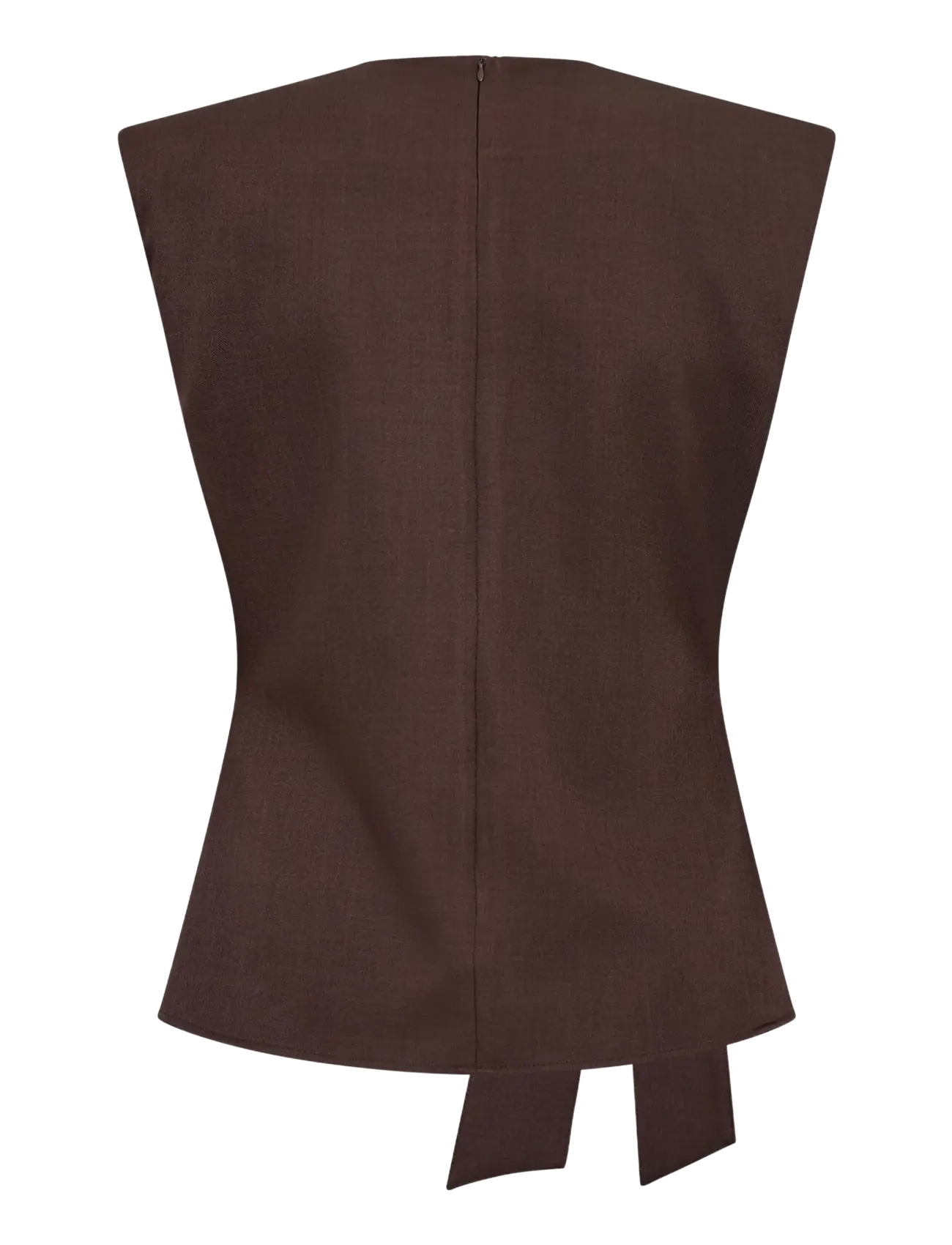 Co' Couture - LunaCC Pleat Top - linnen - dark brown - 2