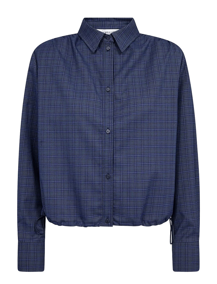 Co' Couture - DaxterCC Check Pleat Shirt - new blue - 1
