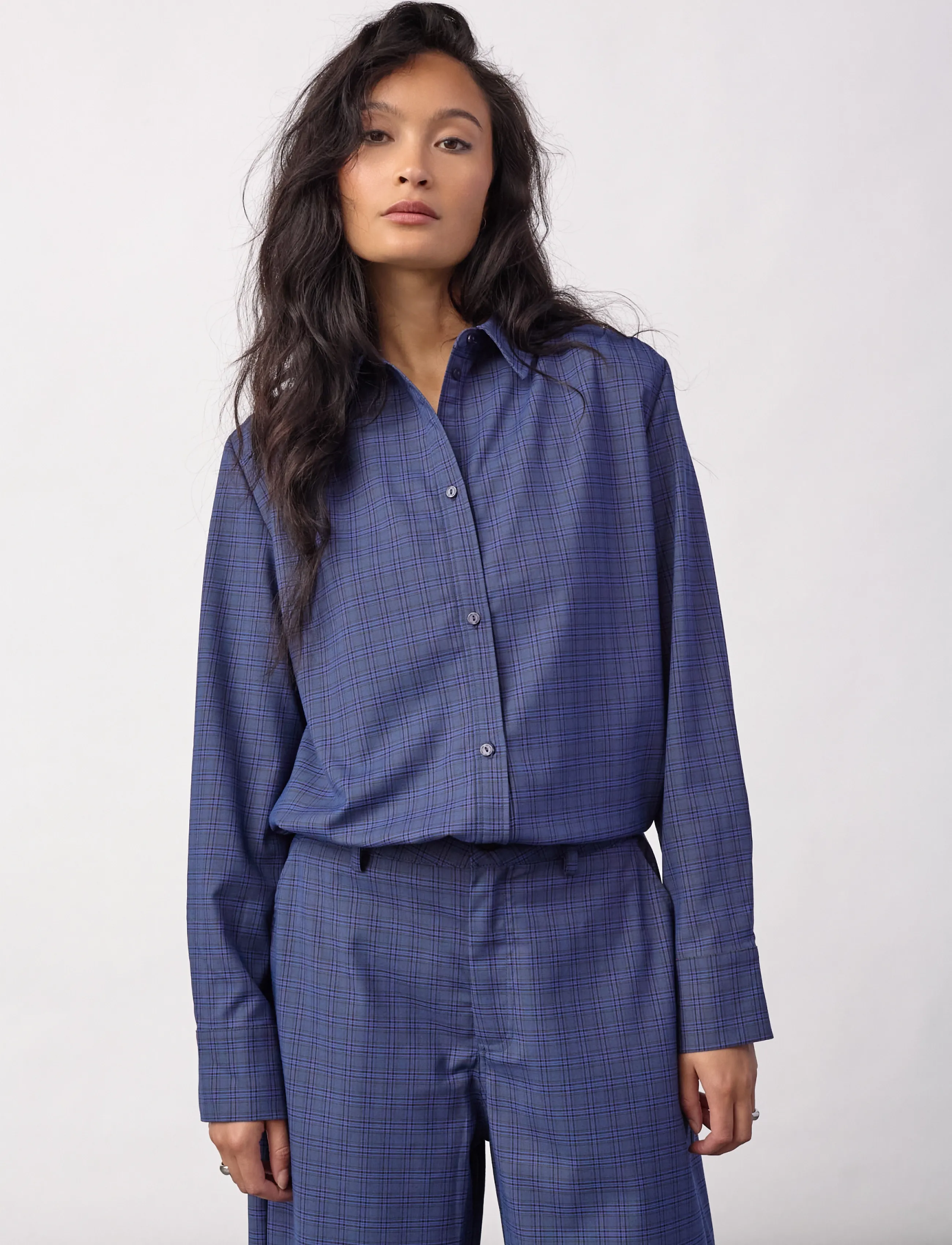 Co' Couture DaxterCC Check Pleat Shirt - Blusen & Hemden - NEW BLUE / blue