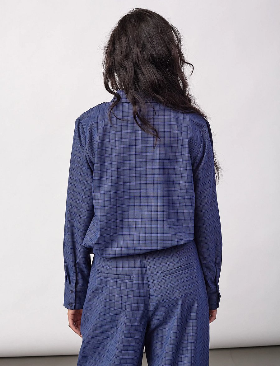Co' Couture - DaxterCC Check Pleat Shirt - new blue - 3