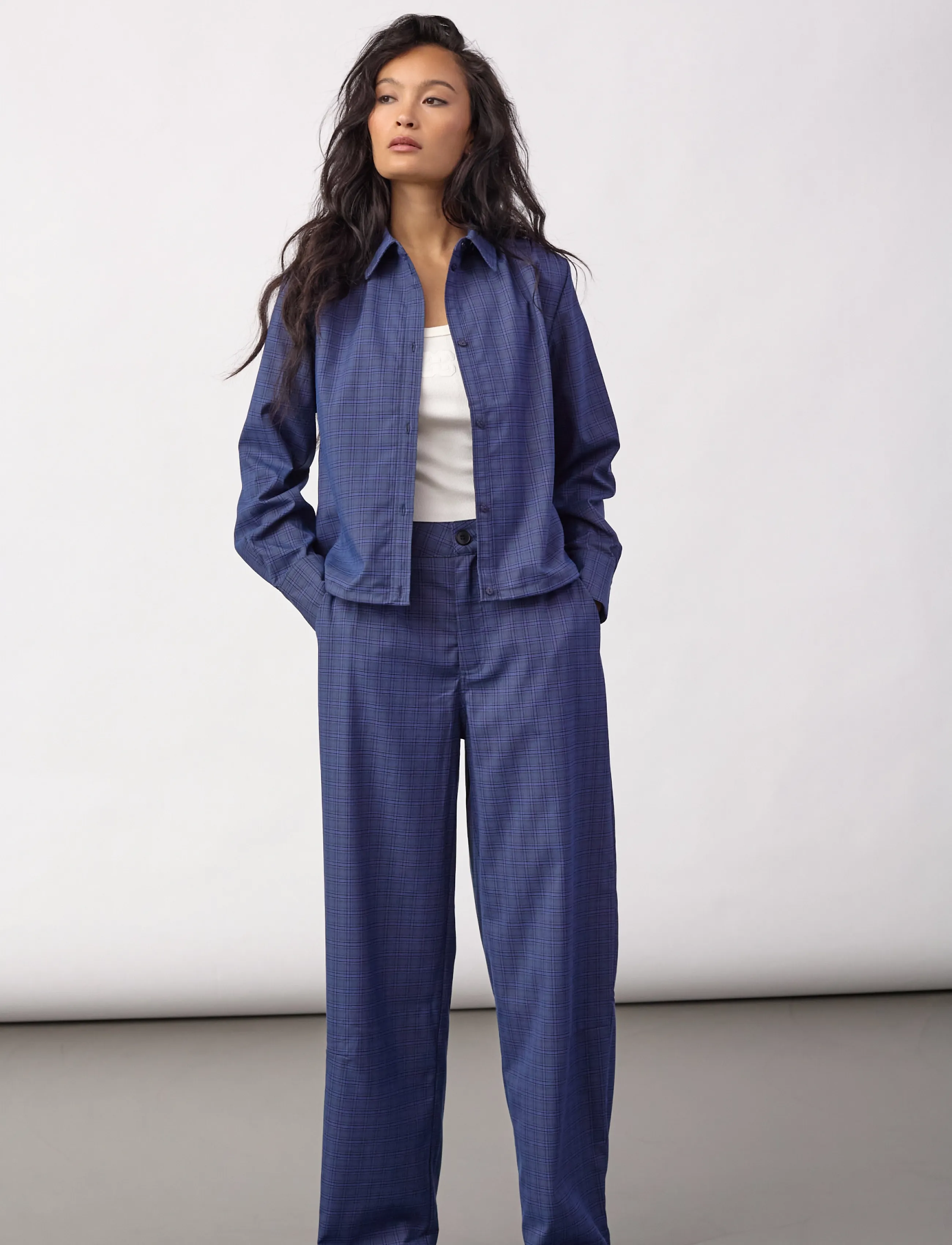 Co' Couture - DaxterCC Check Pleat Shirt - new blue - 4