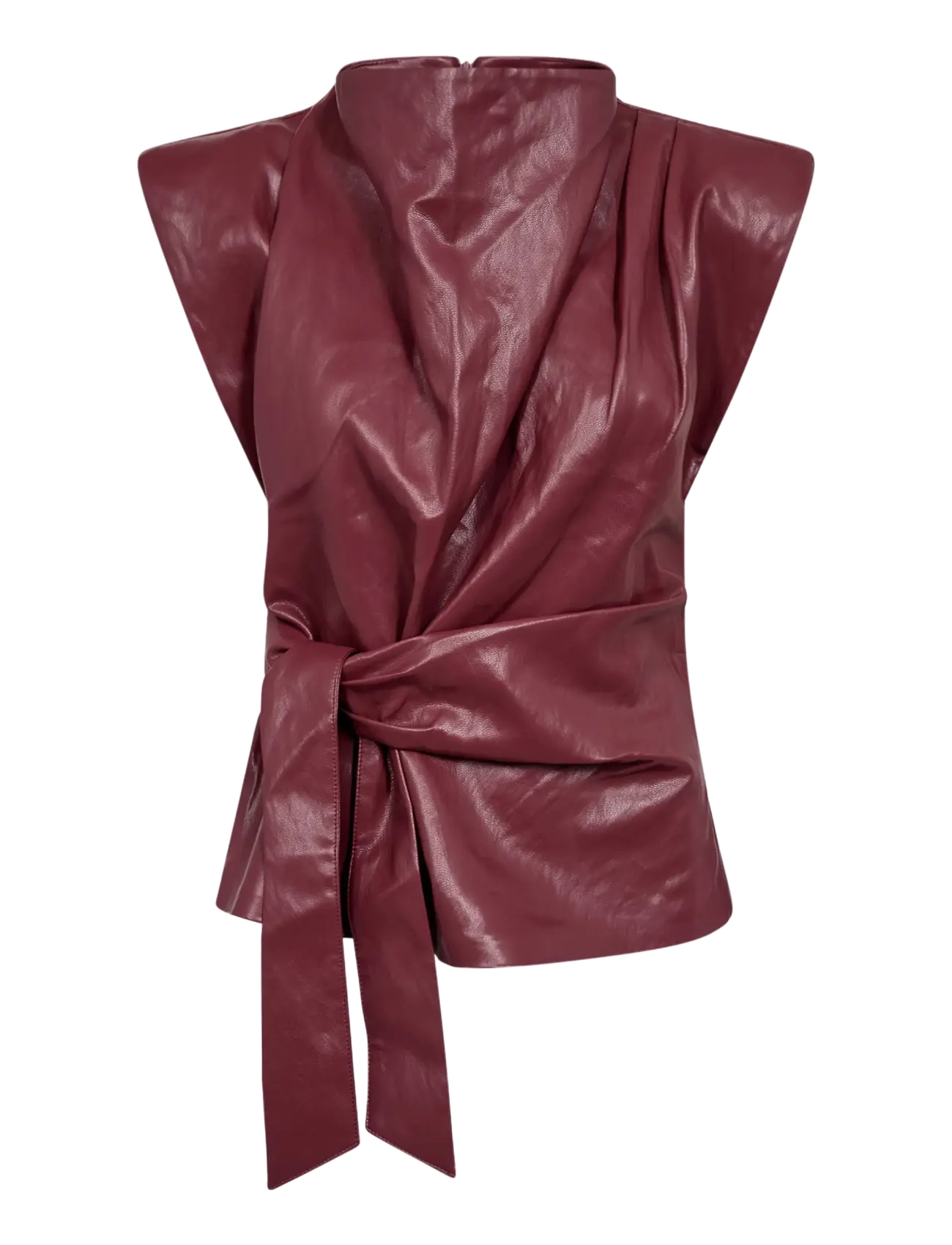 Co' Couture - GittCC Pleat Top - Ärmlösa blusar - berry red - 1