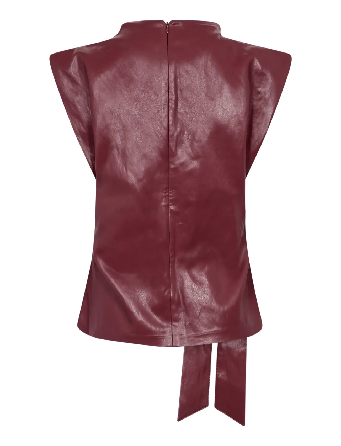 Co' Couture - GittCC Pleat Top - Ärmlösa blusar - berry red - 2