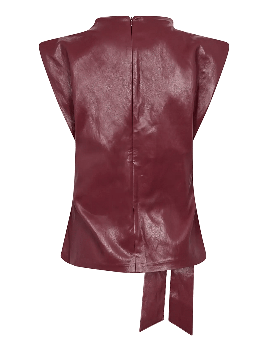 Co' Couture - GittCC Pleat Top - Ärmlösa blusar - berry red - 2