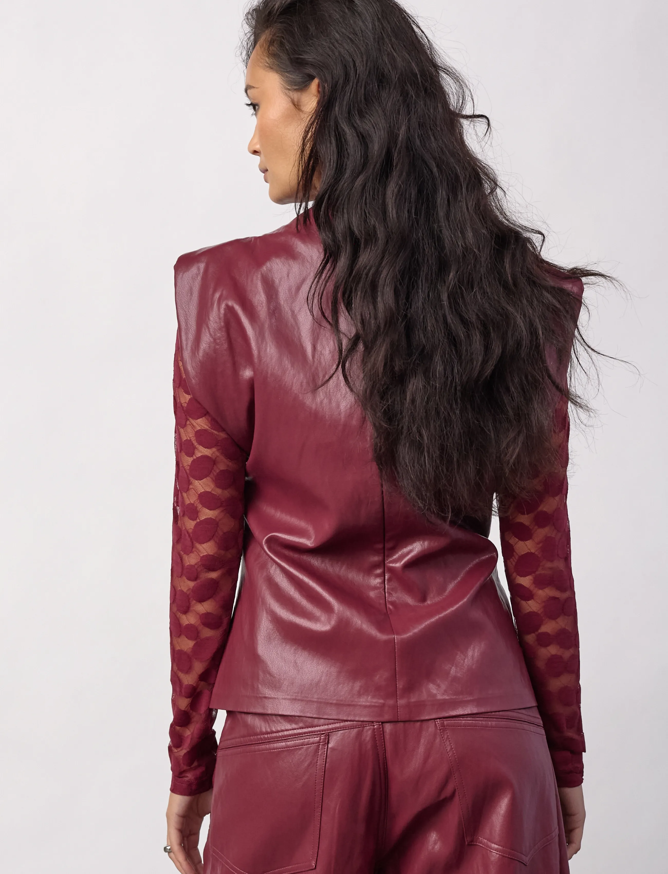 Co' Couture - GittCC Pleat Top - Ärmlösa blusar - berry red - 4