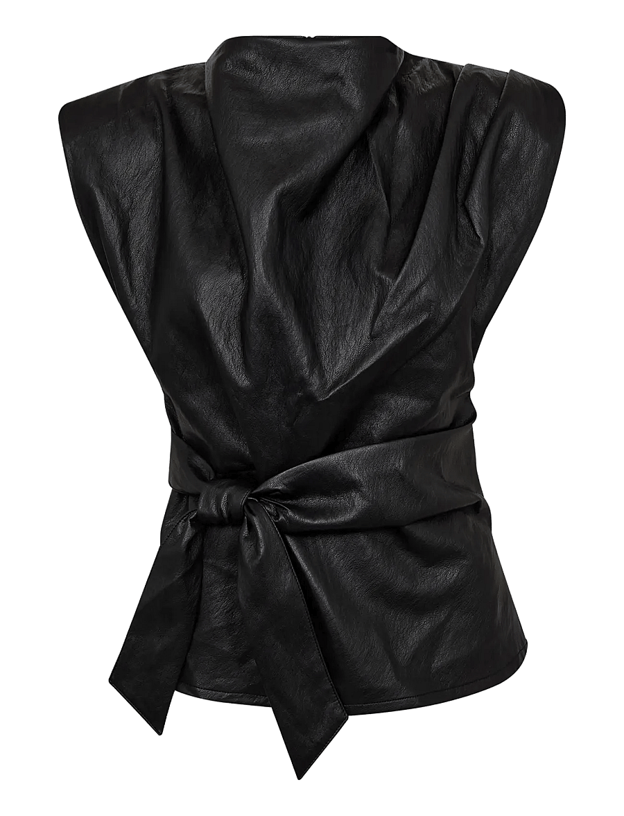 Co' Couture - GittCC Pleat Top - Ærmeløse bluser - black - 0