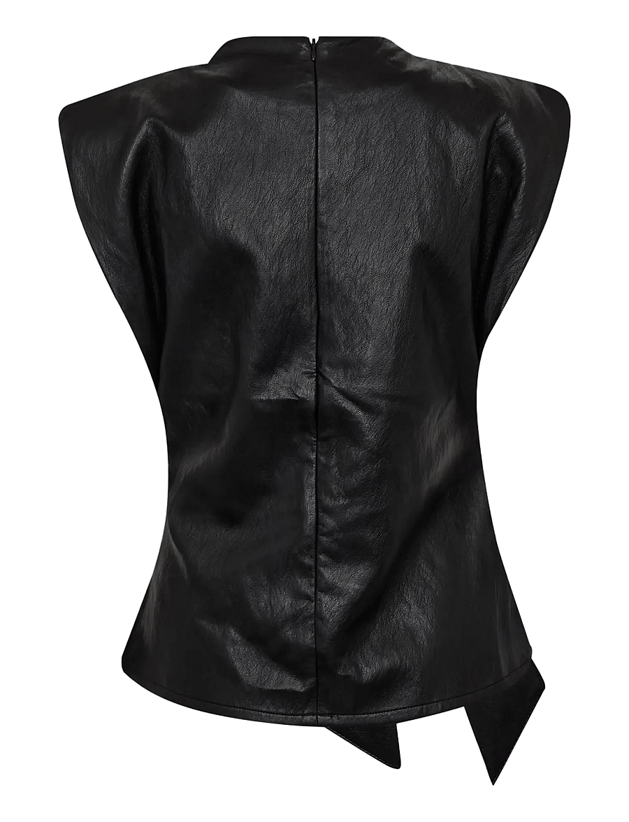 Co' Couture - GittCC Pleat Top - Ærmeløse bluser - black - 1