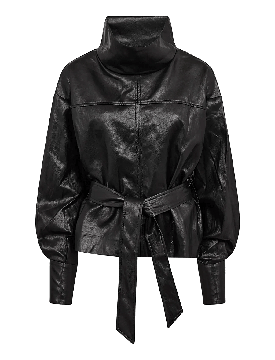 Co' Couture - GittCC Funnel Neck Blouse - langærmede bluser - black - 1