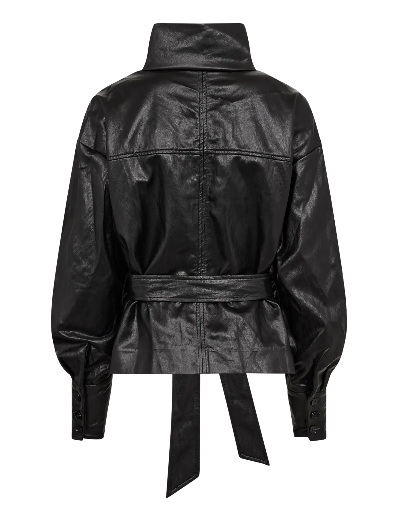Co' Couture - GittCC Funnel Neck Blouse - langærmede bluser - black - 2