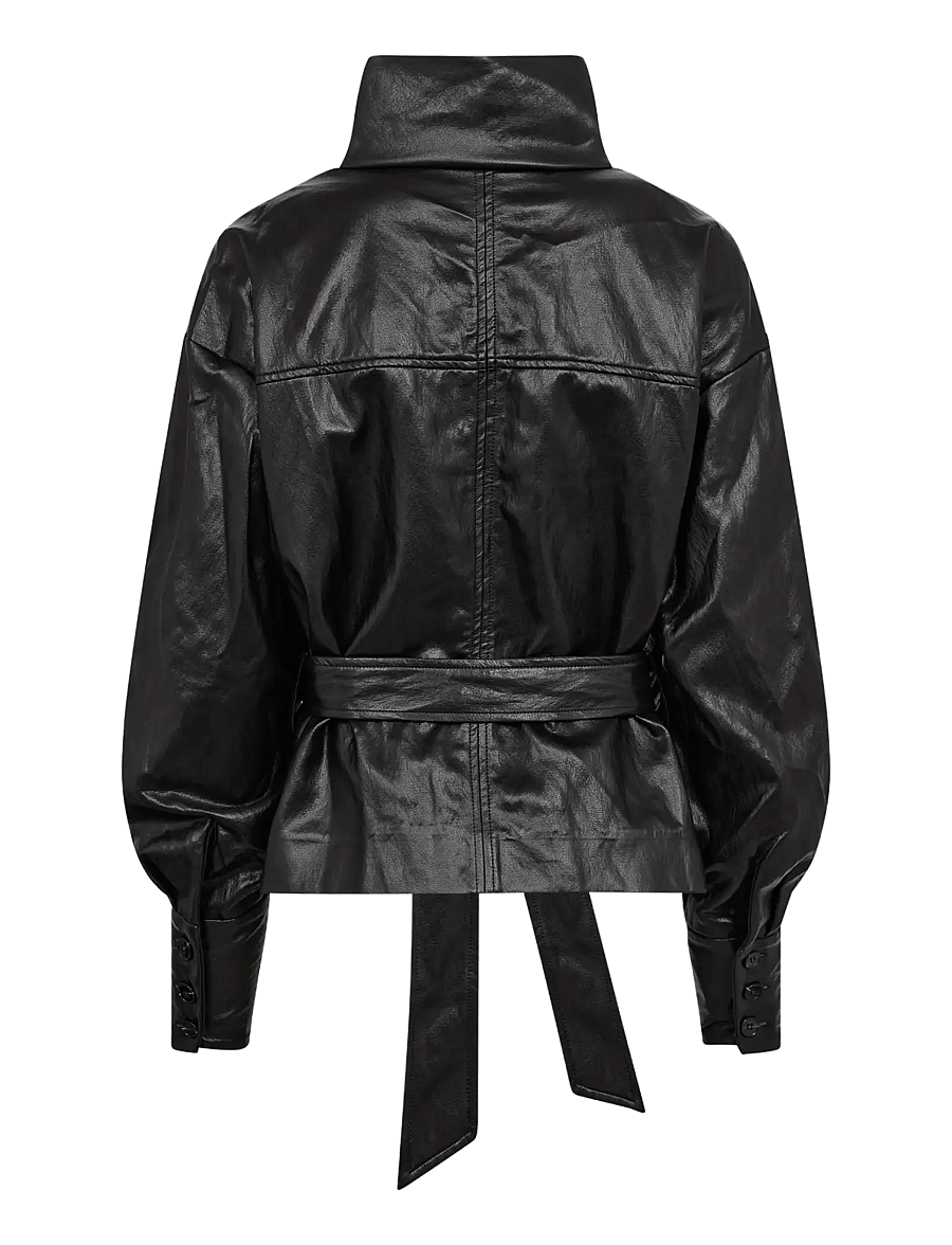 Co' Couture - GittCC Funnel Neck Blouse - langærmede bluser - black - 2