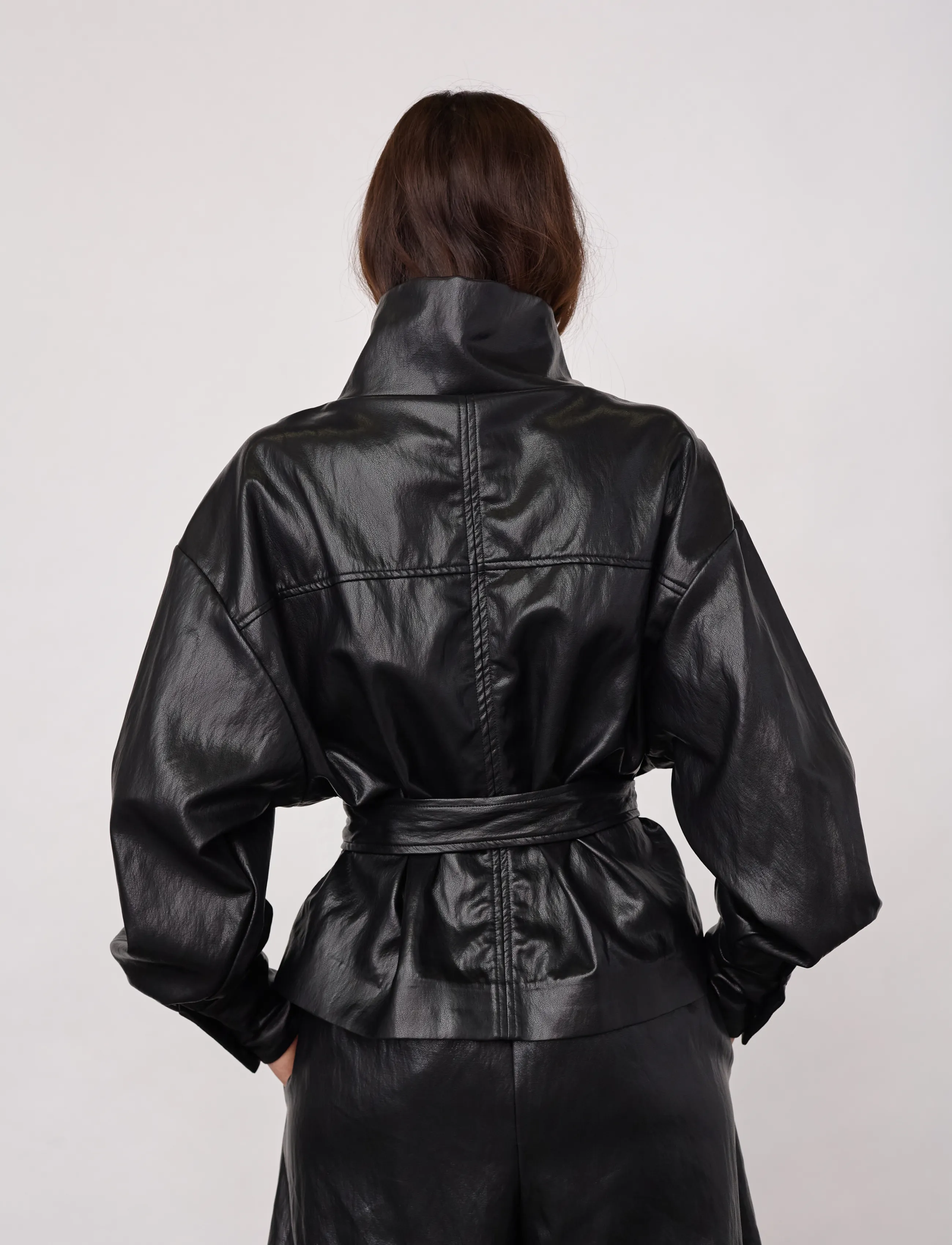Co' Couture - GittCC Funnel Neck Blouse - langærmede bluser - black - 4