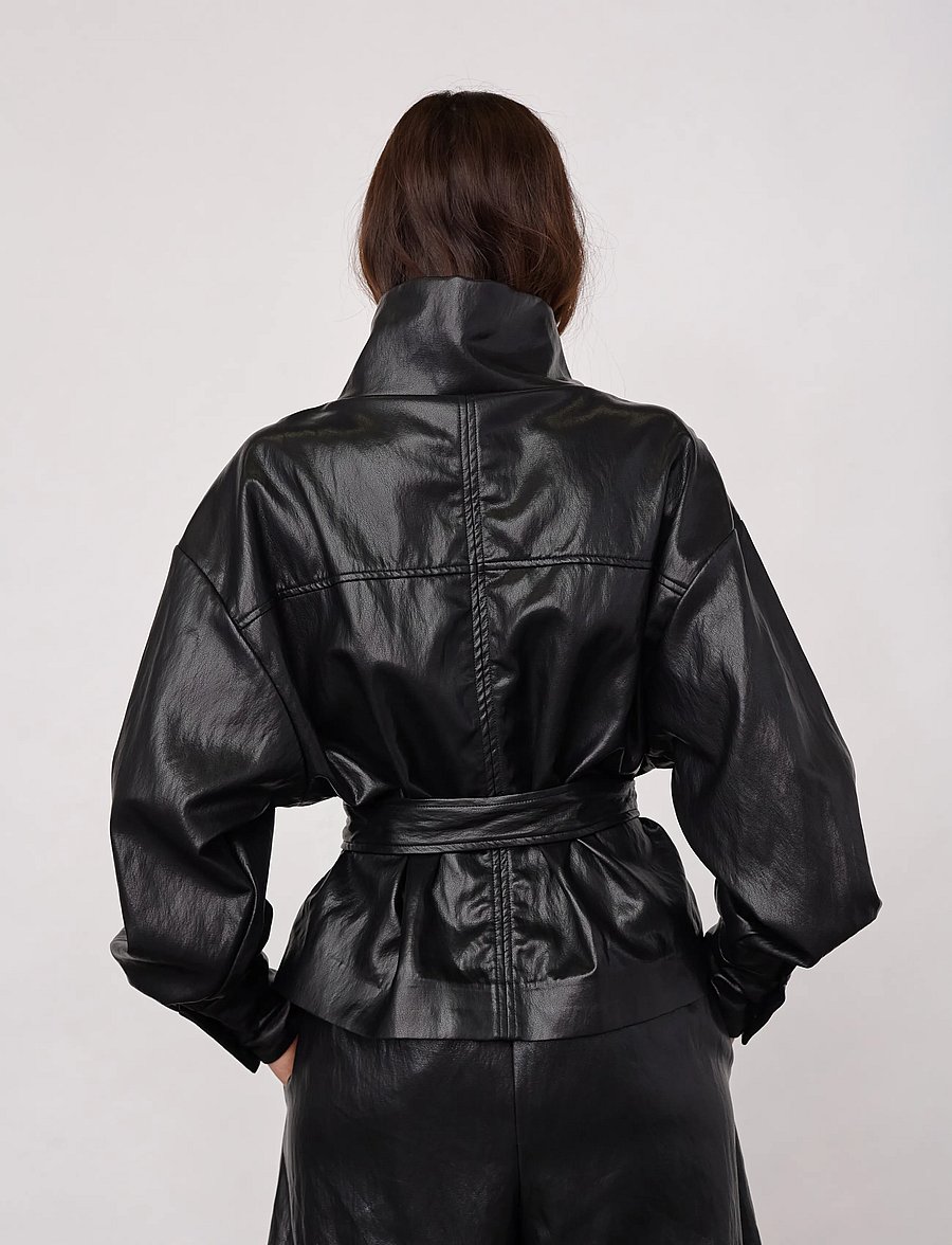 Co' Couture - GittCC Funnel Neck Blouse - langærmede bluser - black - 4