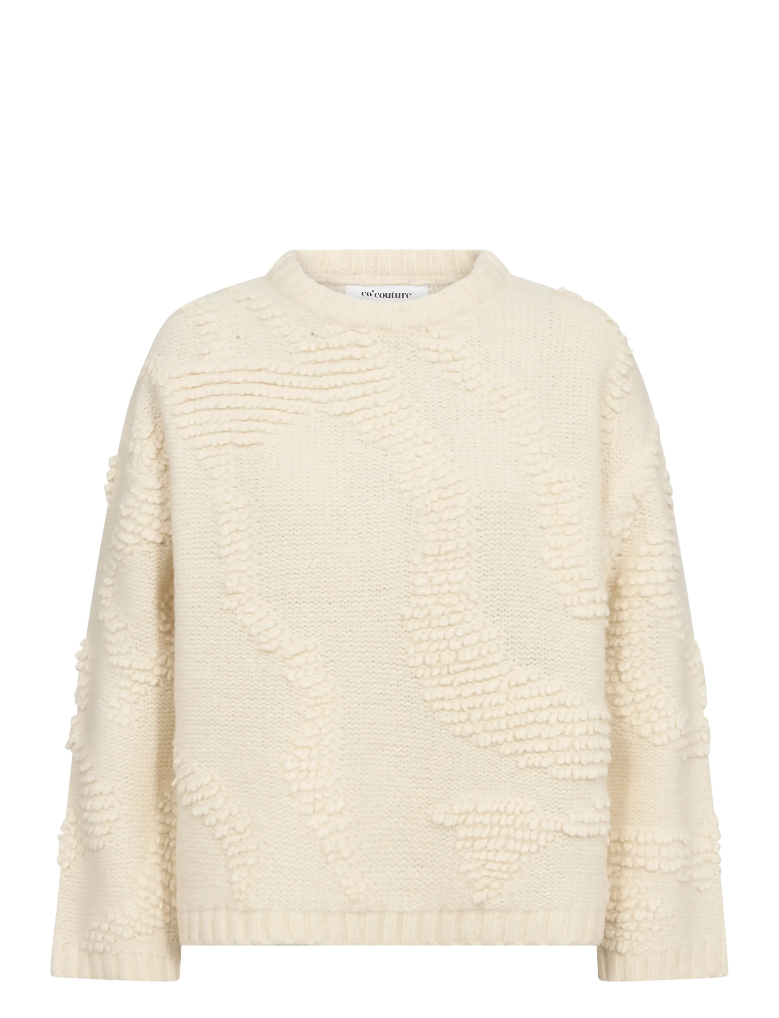 Co' Couture FabiaCC O-Neck Knit - Pullover - OFF-WHITE / cream