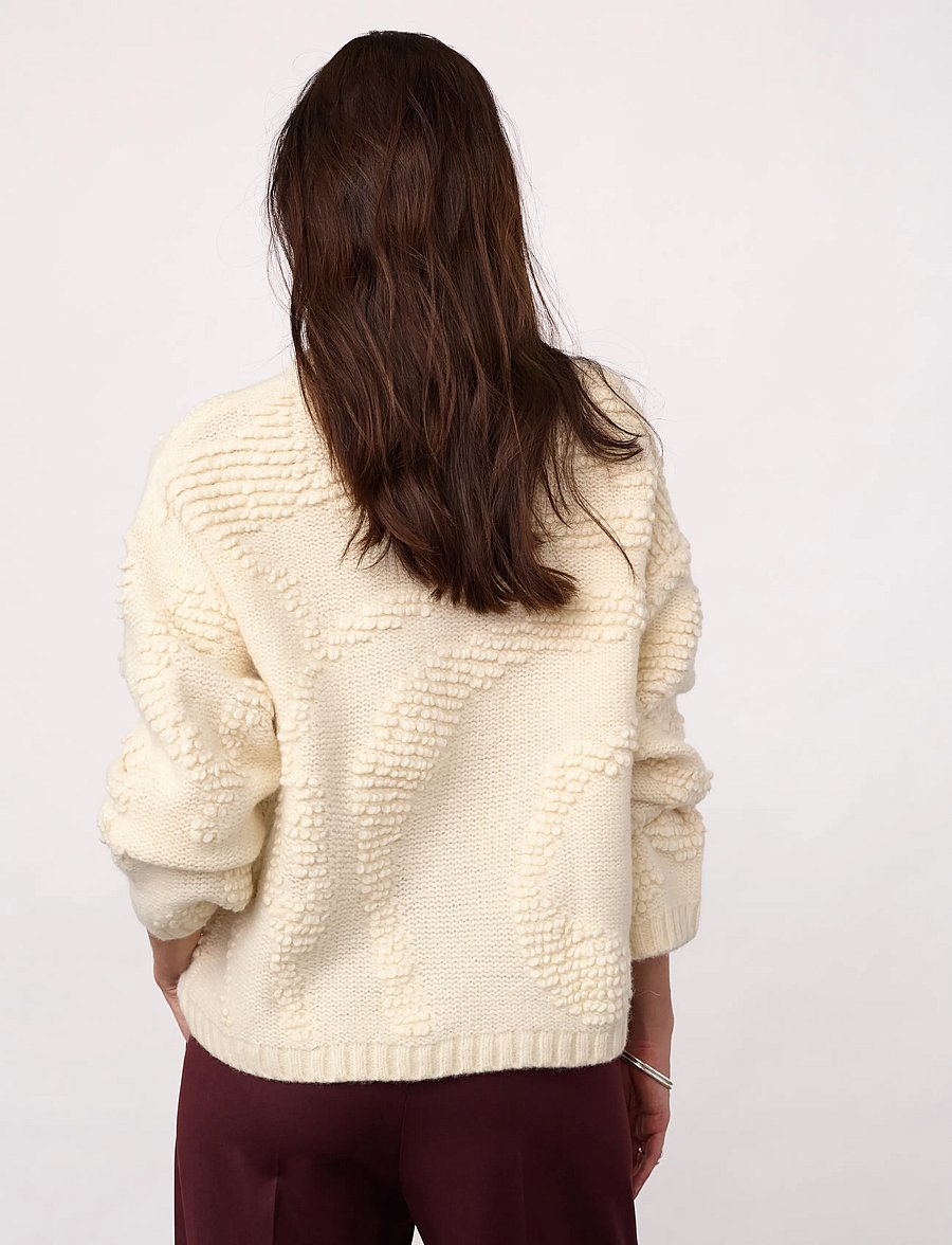Co' Couture - FabiaCC O-Neck Knit - kampsunid - off-white - 3