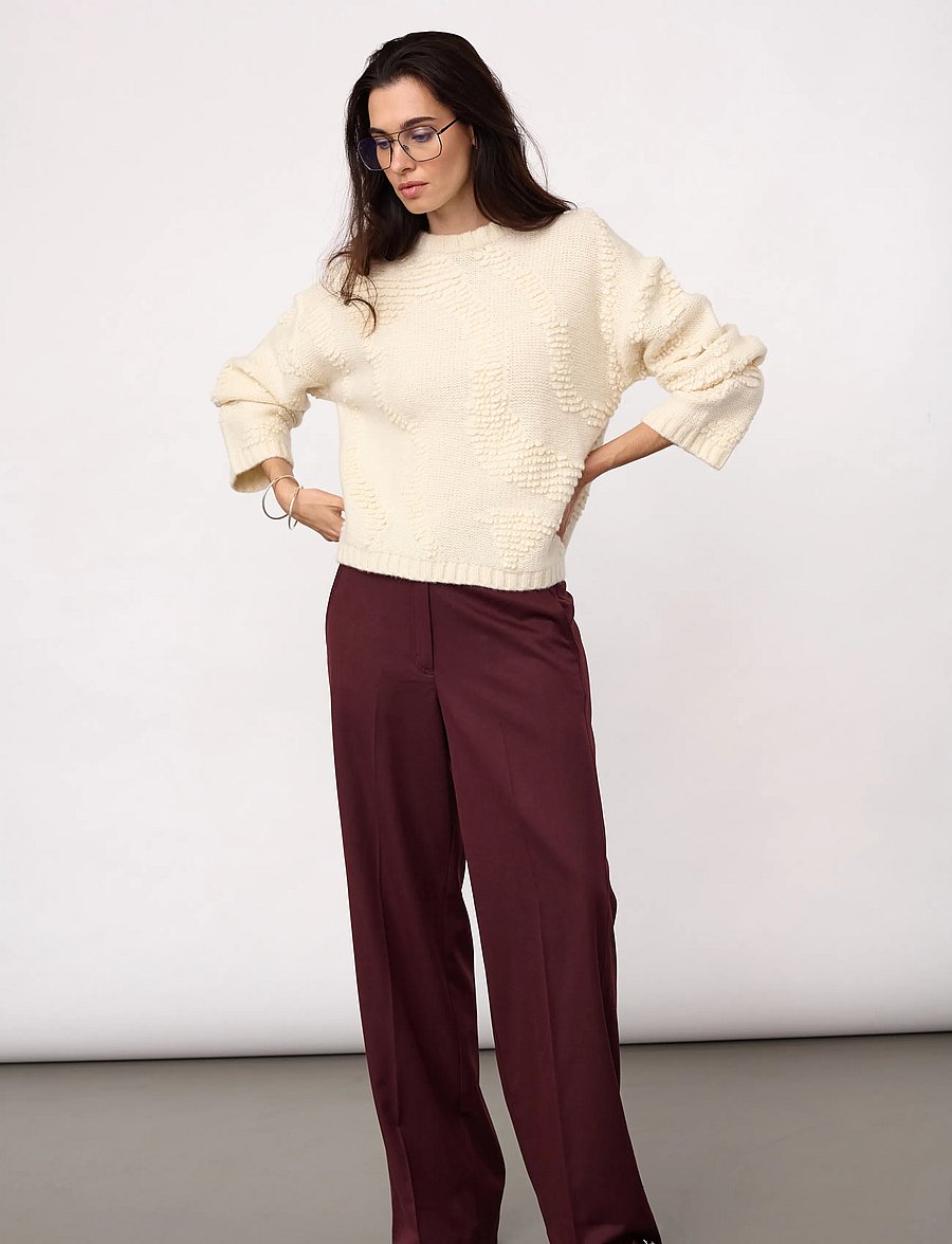 Co' Couture - FabiaCC O-Neck Knit - kampsunid - off-white - 4