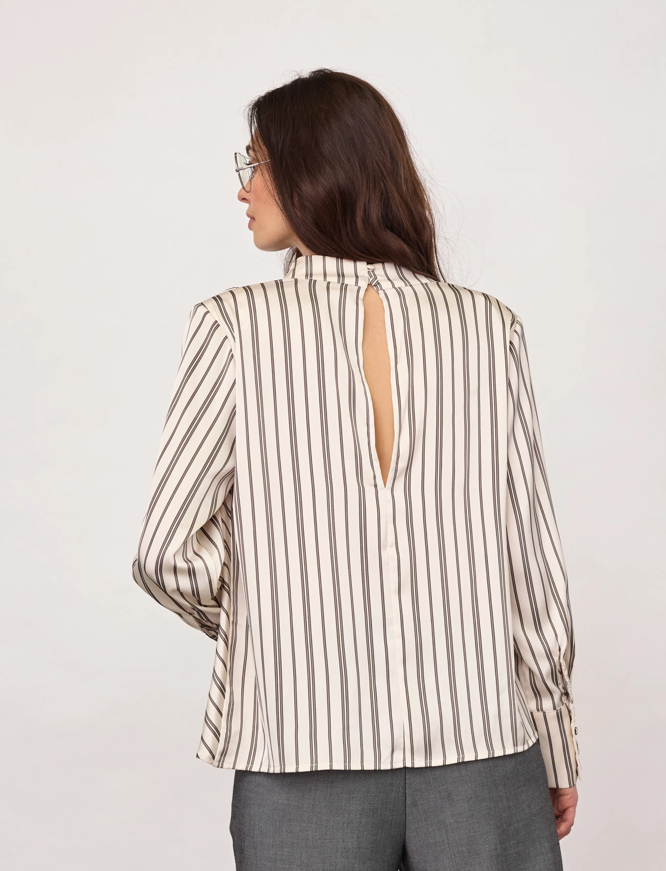 Co' Couture - HellyCC Button Stripe Blouse - off-white - 4
