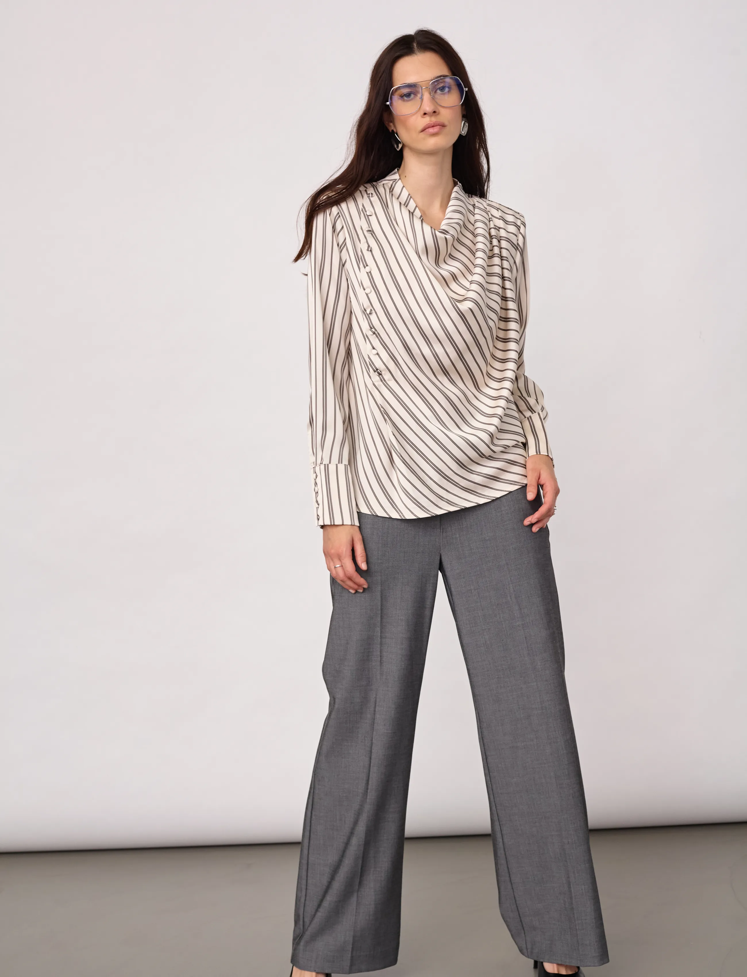 Co' Couture - HellyCC Button Stripe Blouse - off-white - 5