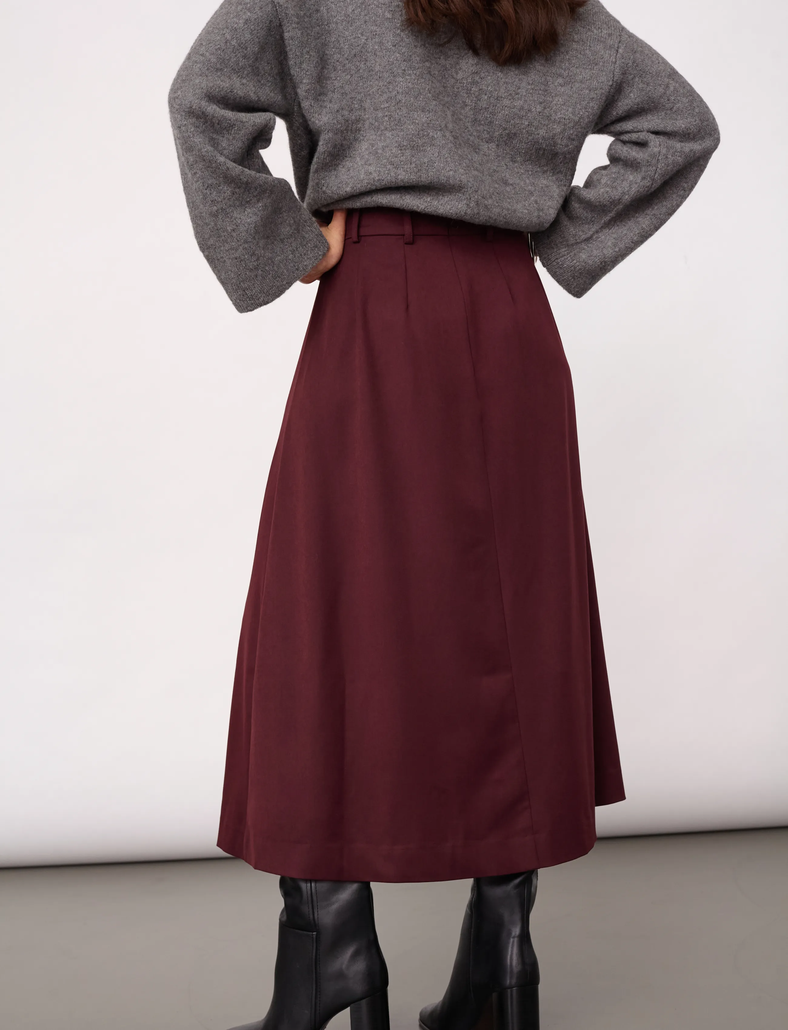 Co' Couture - TerryCC Pleat Skirt - plisserade kjolar - wine red - 3
