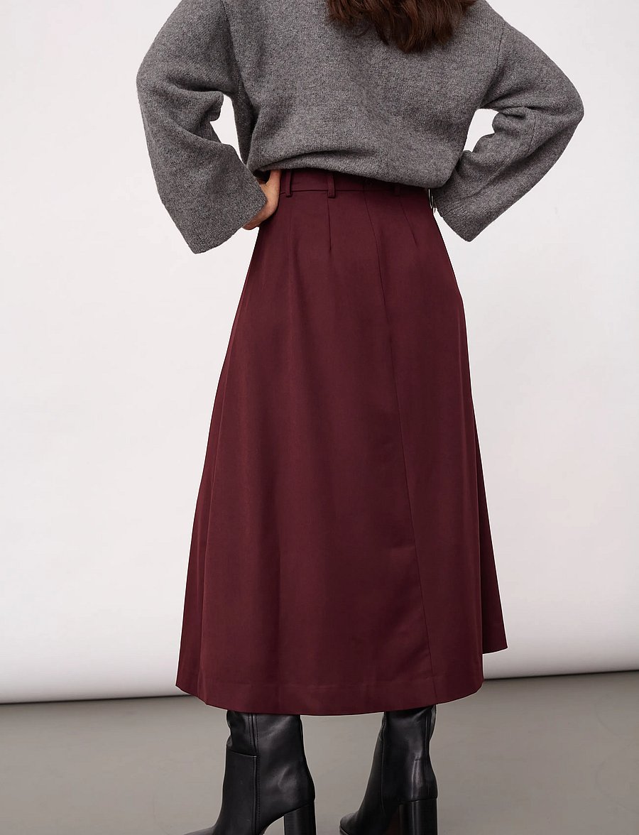 Co' Couture - TerryCC Pleat Skirt - plisserade kjolar - wine red - 3