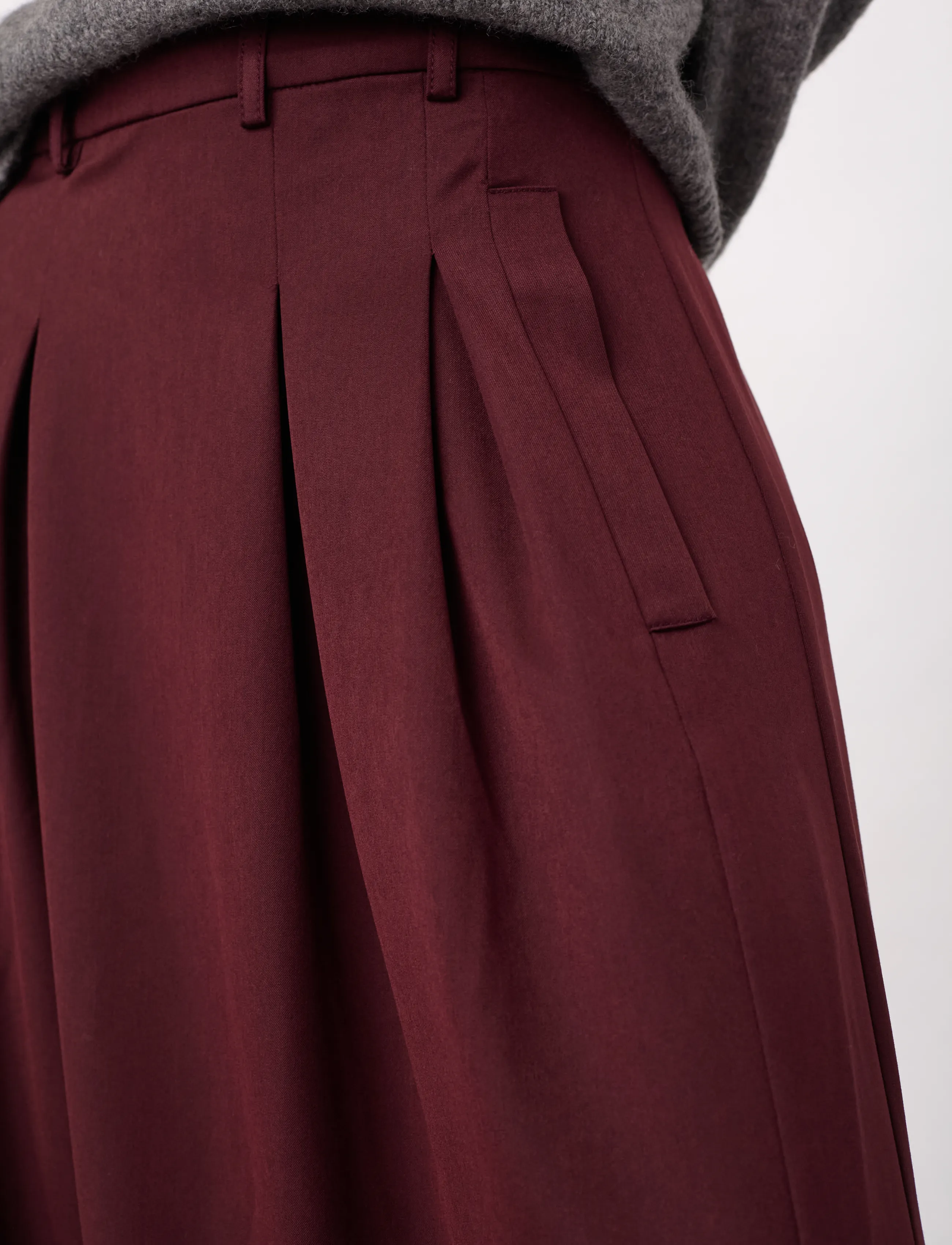 Co' Couture - TerryCC Pleat Skirt - plisserade kjolar - wine red - 5