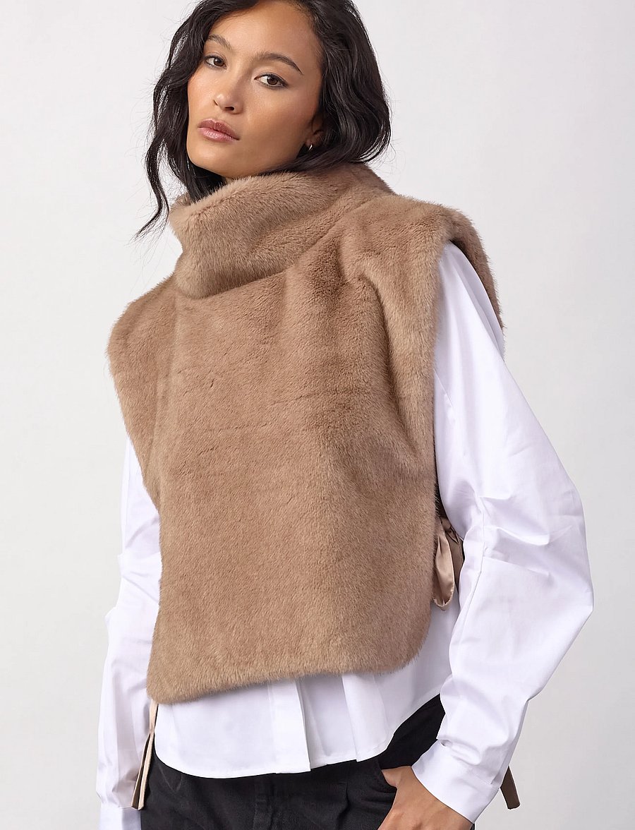 Co' Couture - FeraCC Faux Collar - teddy-vestid - creme - 3