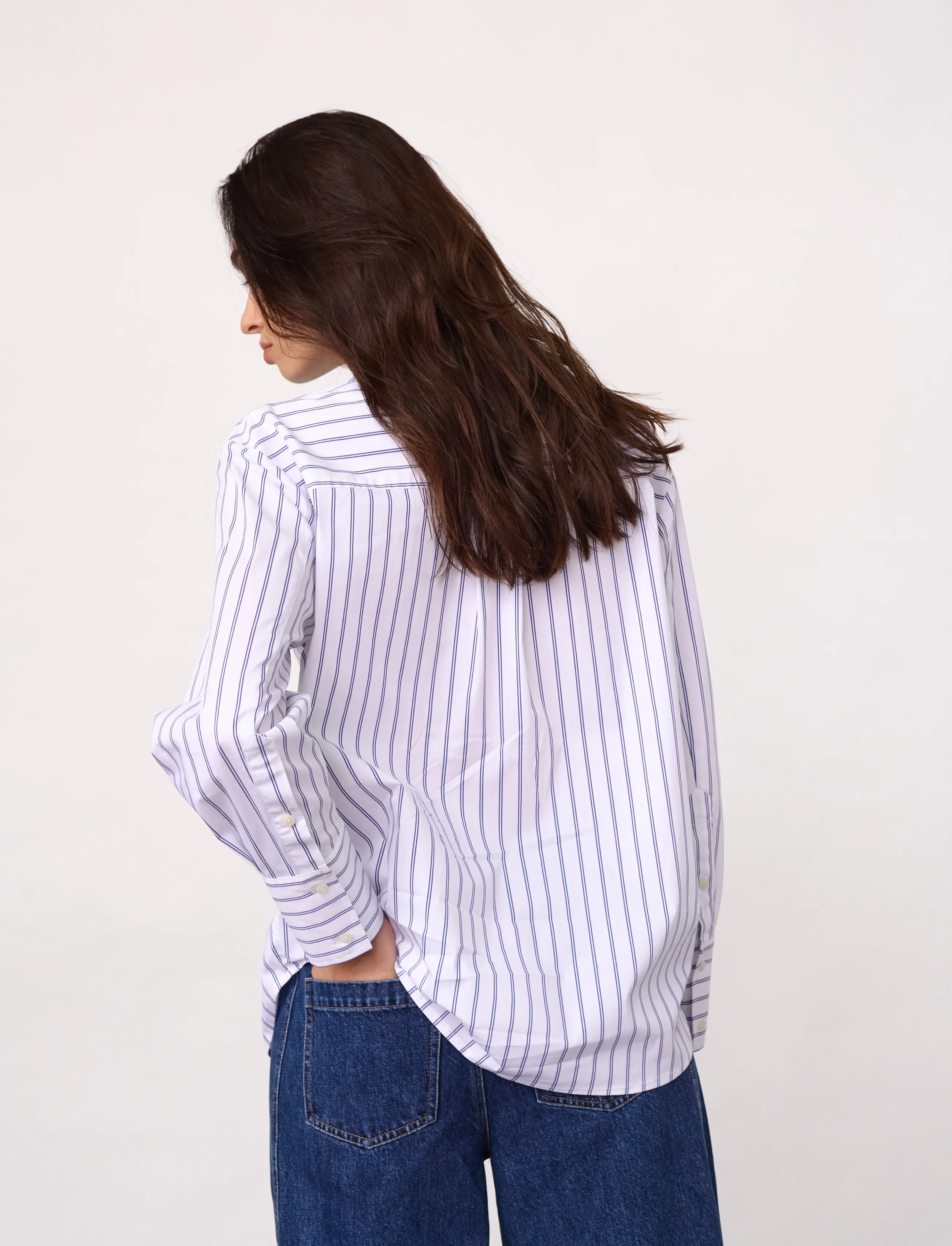 Co' Couture - SomoCC Stripe Funnel Neck Shirt - white - 3