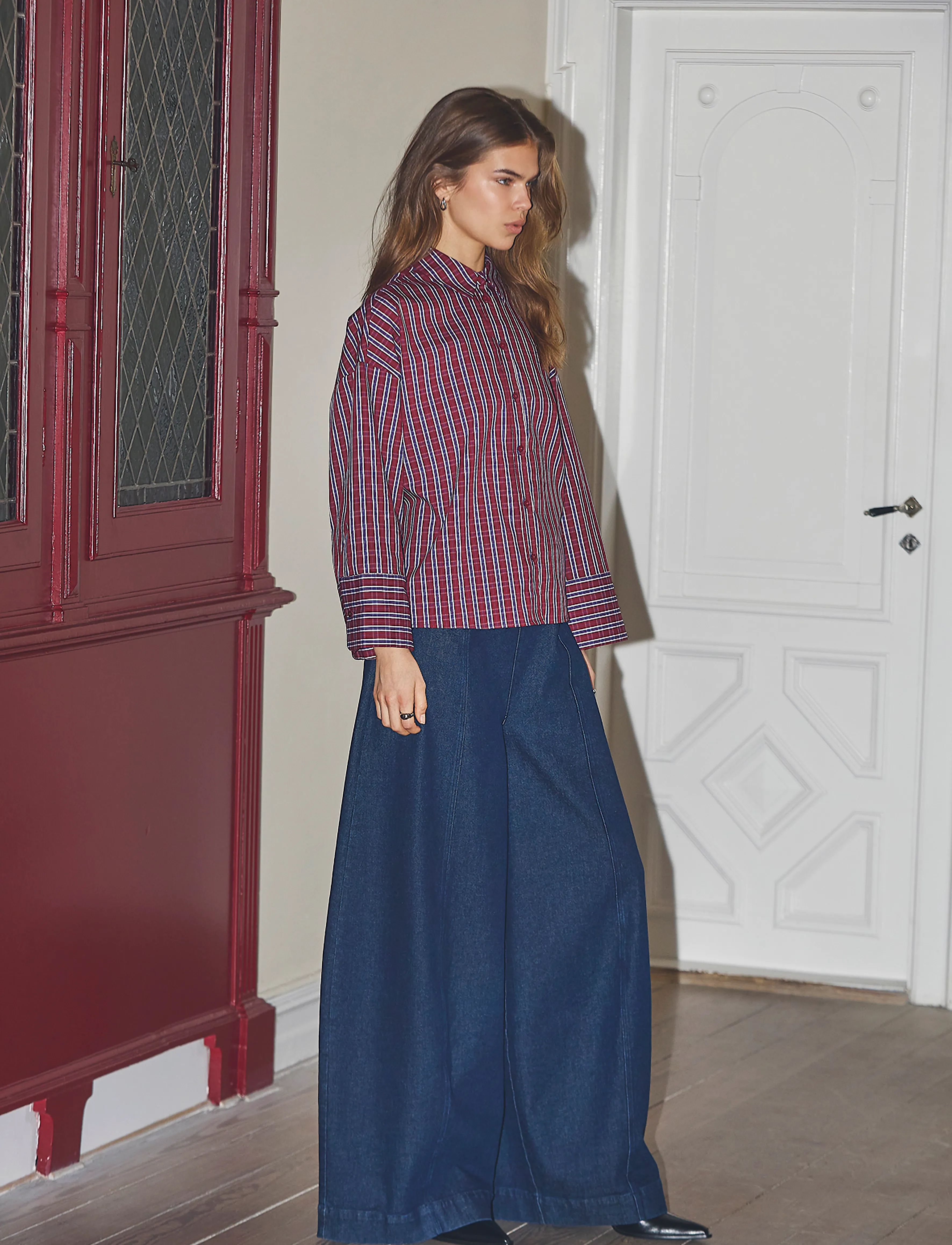 Co' Couture ReneeCC Check Cuff Shirt - Blusen & Hemden - BERRY RED / burgundy
